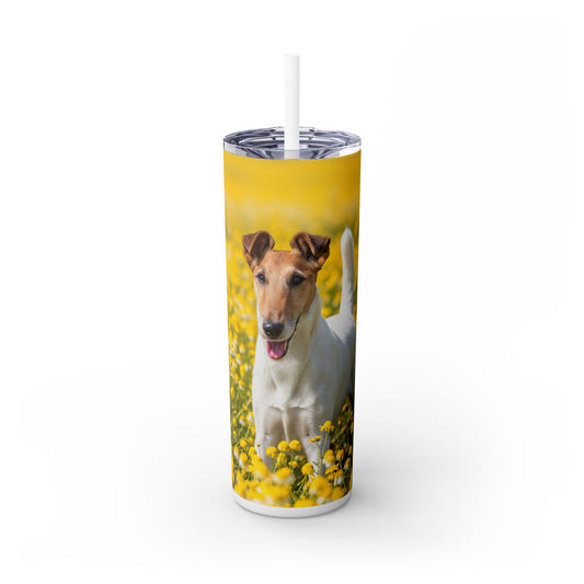 Smooth Fox Terrier Tumbler with Straw, 20oz