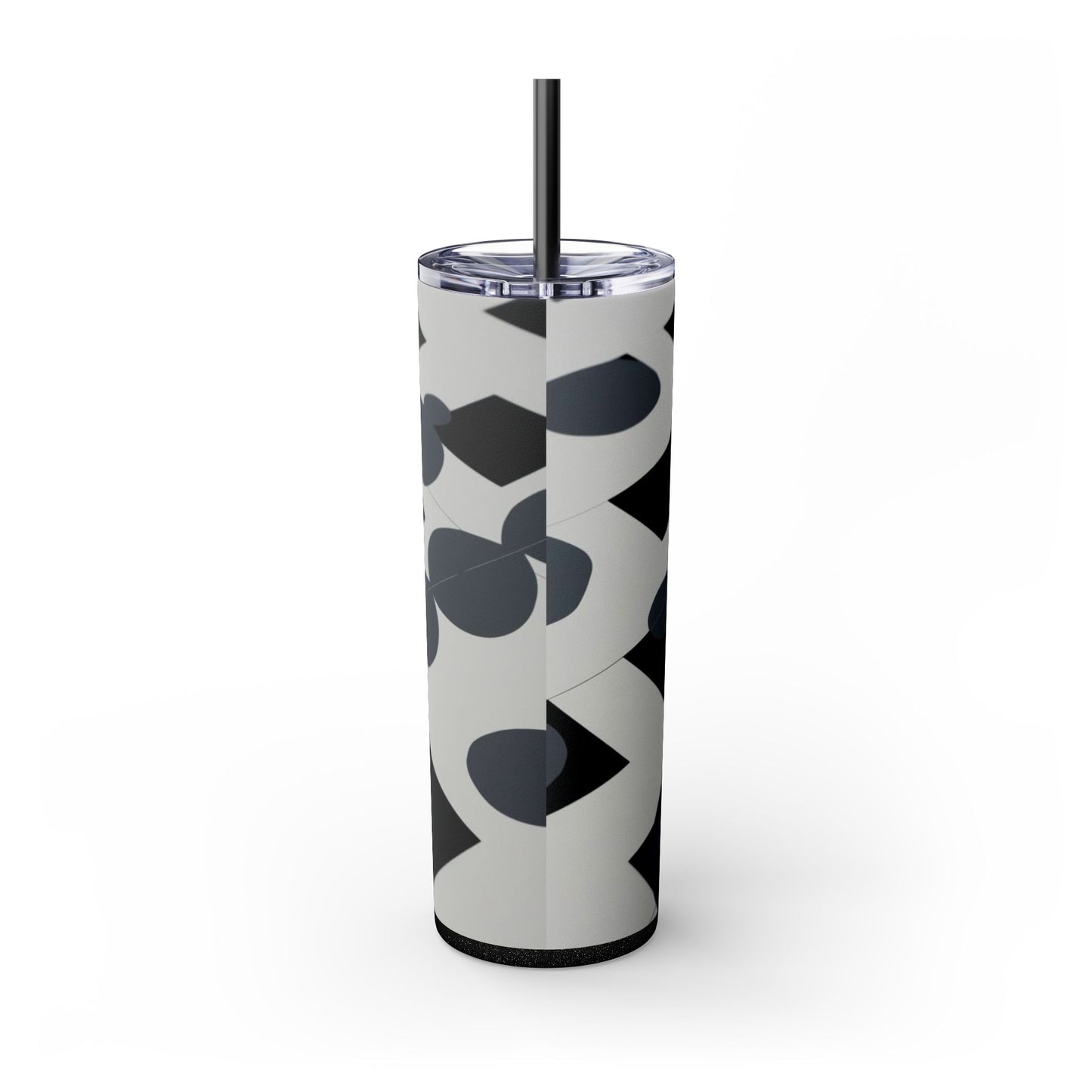 Optical Illusion Skinny Tumbler with Straw, 20oz