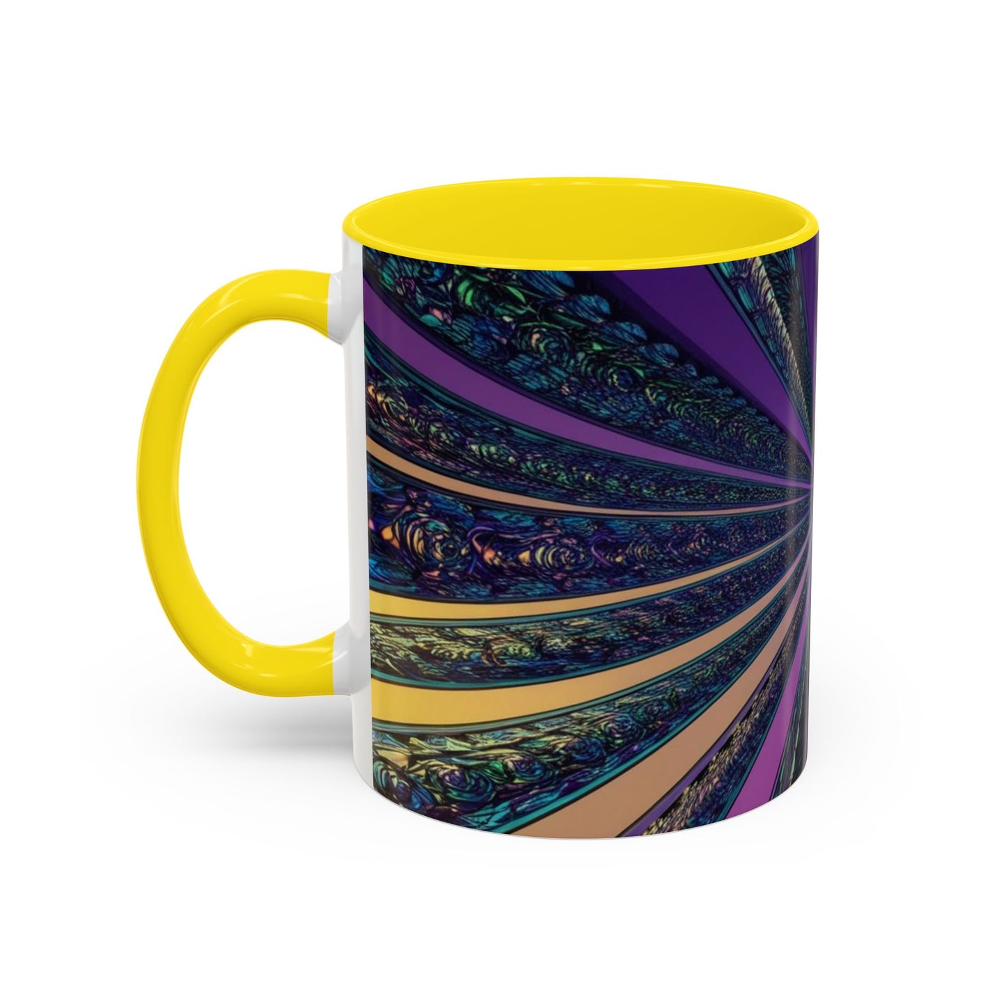 Optical Illusion Accent Mug – Ceramic Coffee Cup