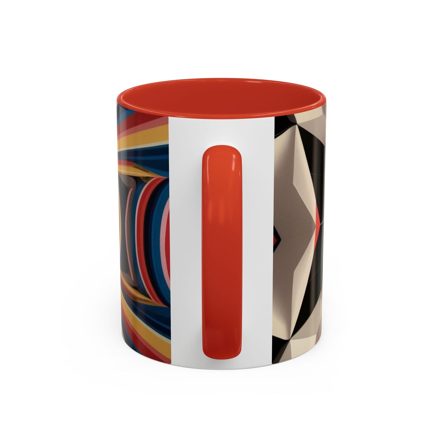 Optical Illusion Accent Mug – Ceramic Coffee Cup