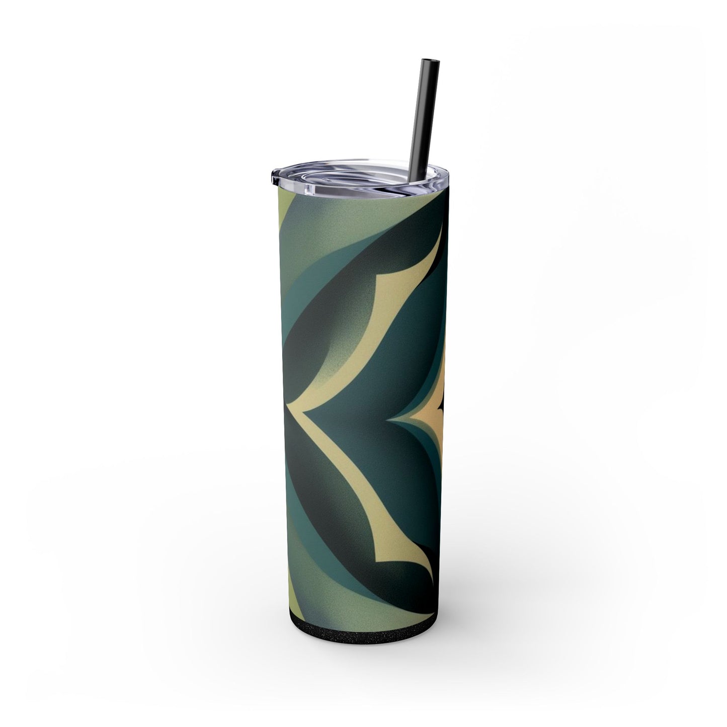 Optical Illusion Skinny Tumbler with Straw, 20oz