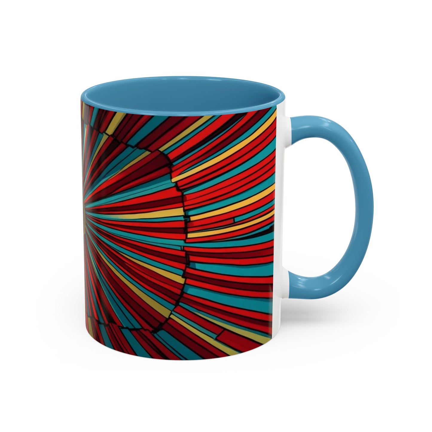 Optical Illusion Accent Mug – Ceramic Coffee Cup