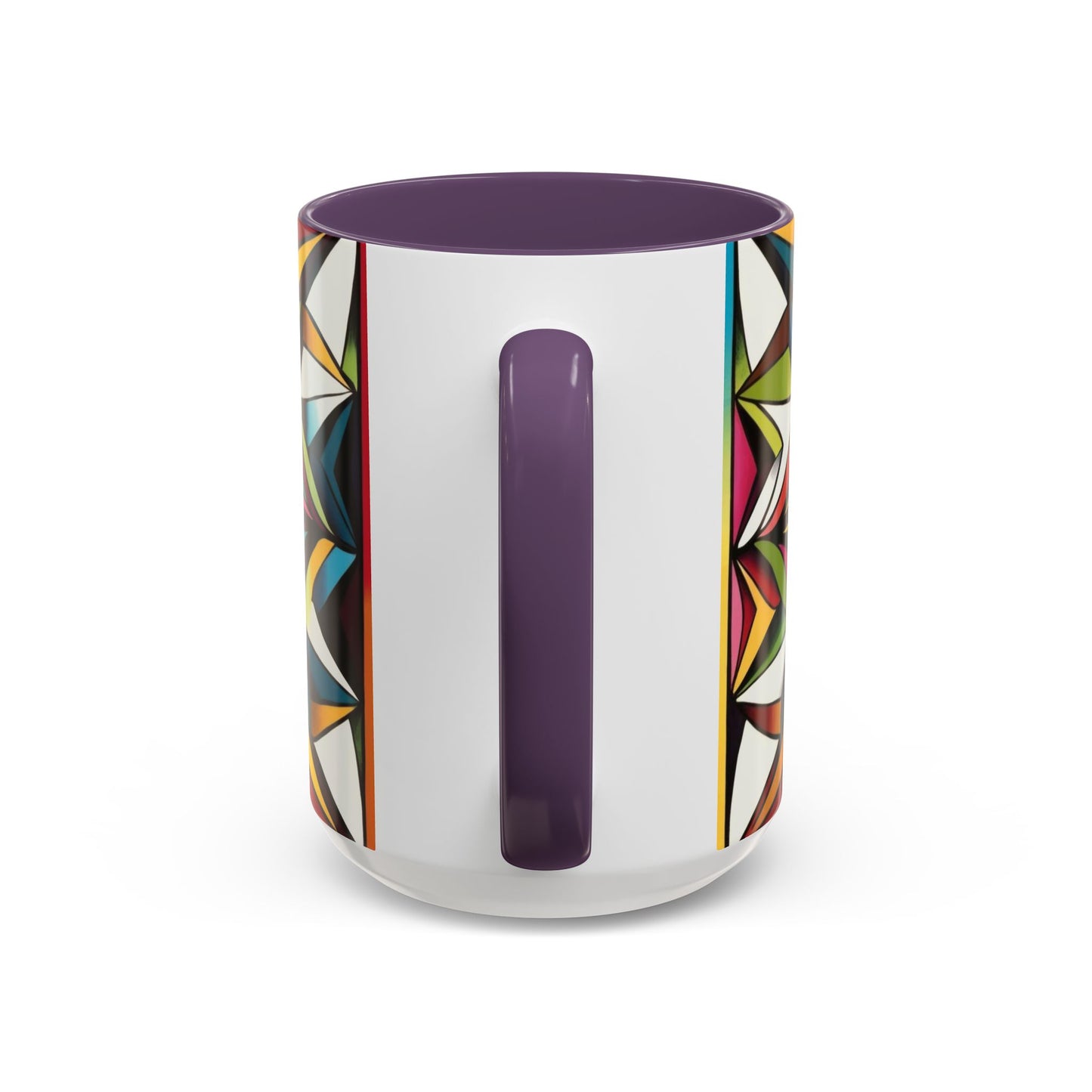 Optical Illusion Accent Mug – Ceramic Coffee Cup