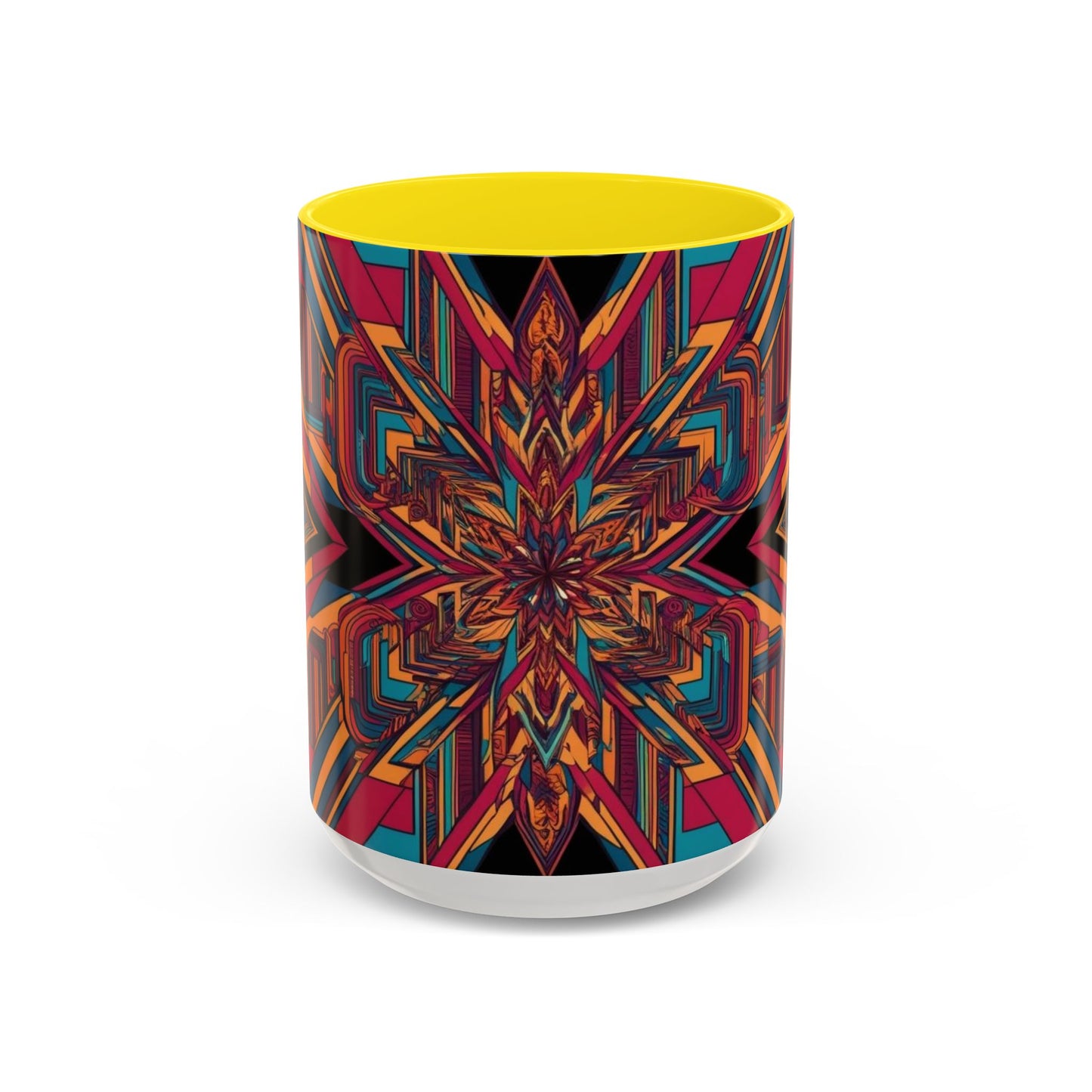 Optical Illusion Accent Mug – Ceramic Coffee Cup