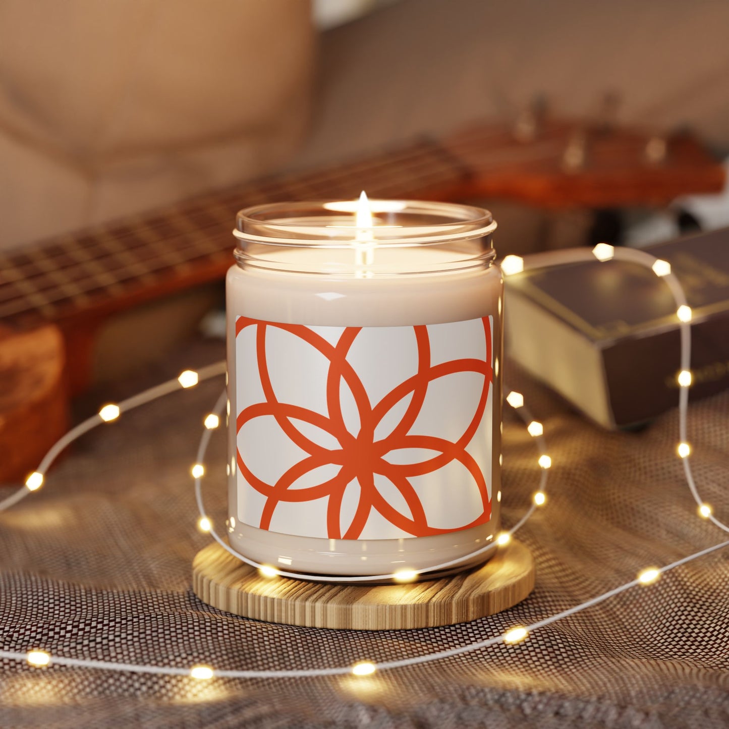 Orange Spirograph- Scented Soy Candle, 9oz