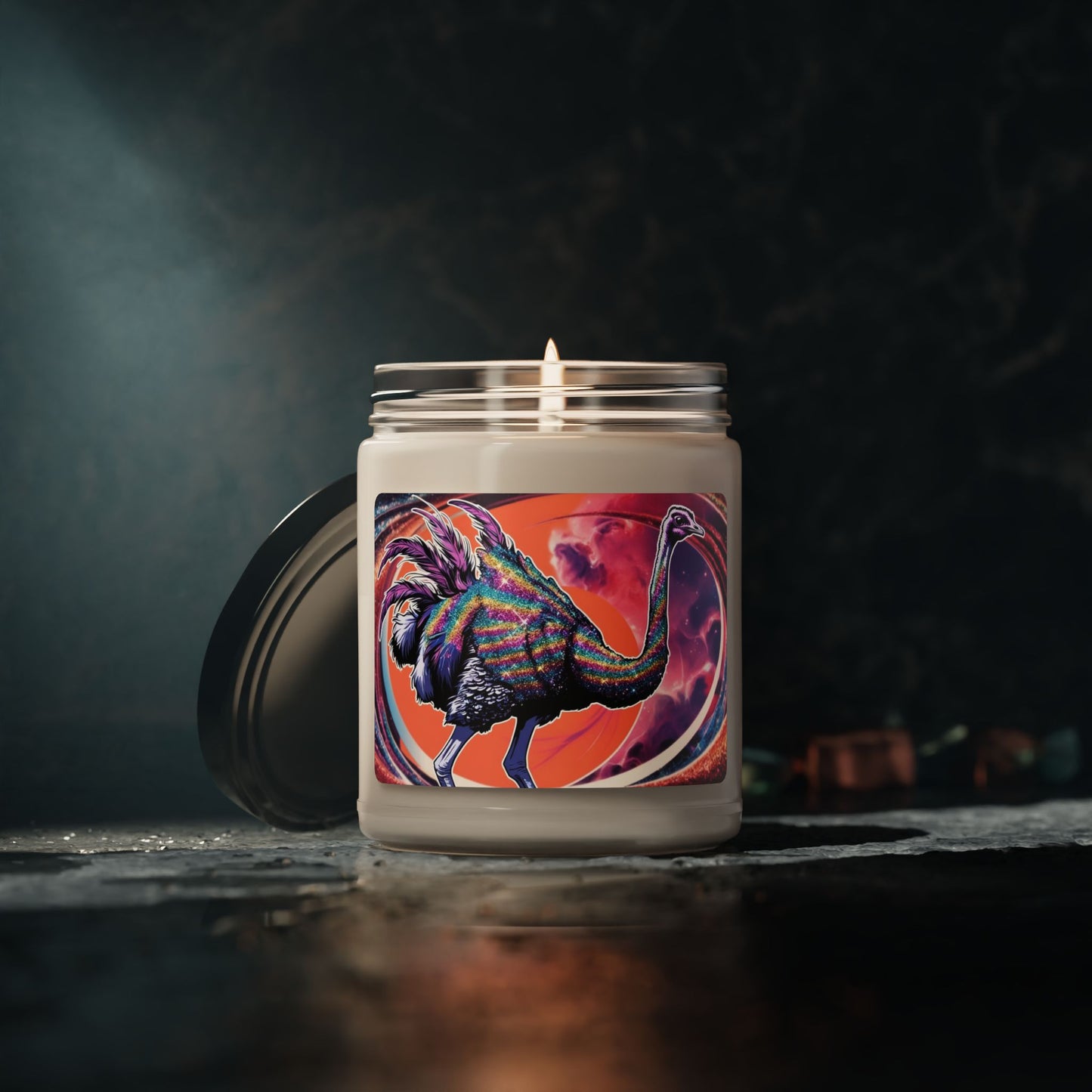 Glittery Ostrich- Scented Soy Candle, 9oz