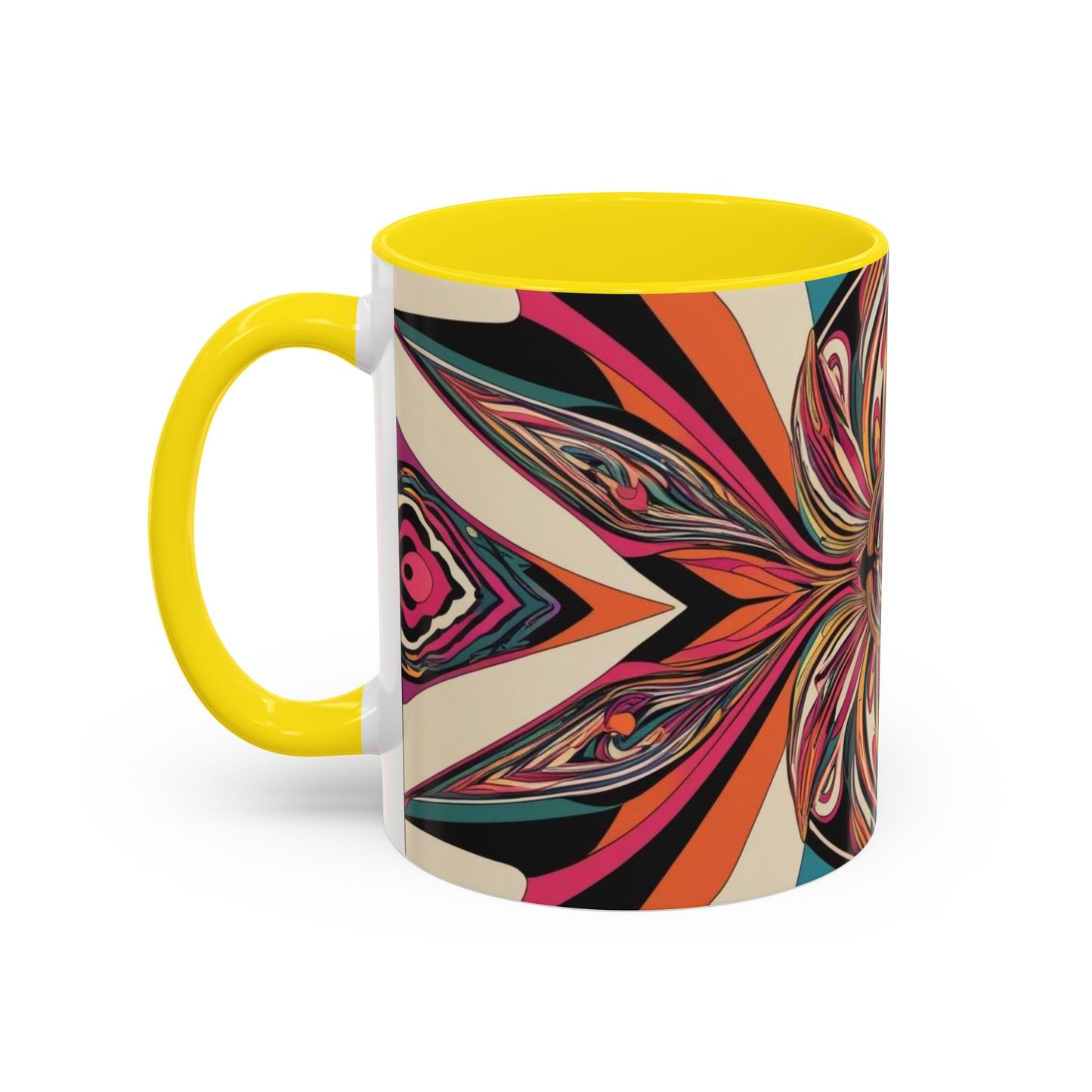 Optical Illusion Accent Mug – Ceramic Coffee Cup