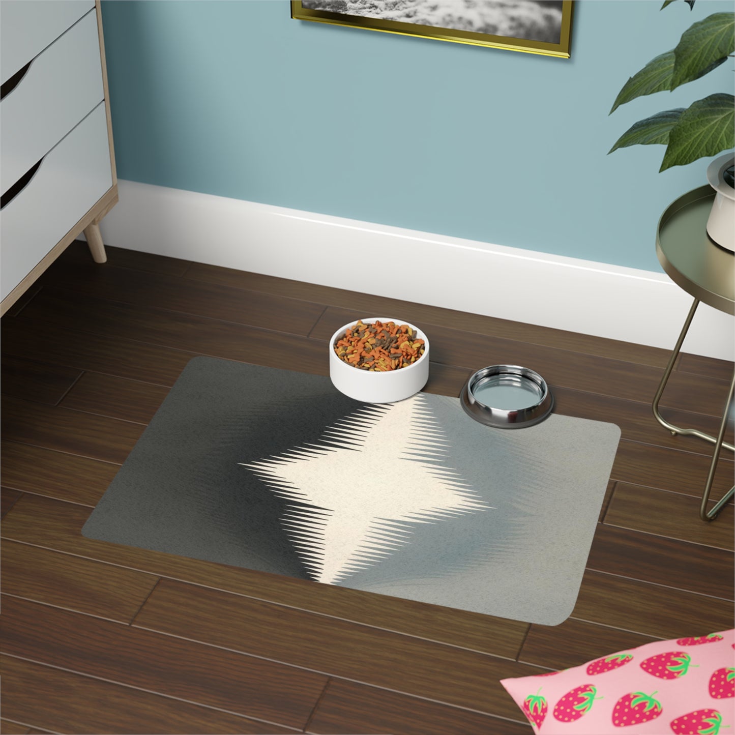 Pet Food Mat (12x18) - Optical Illusion