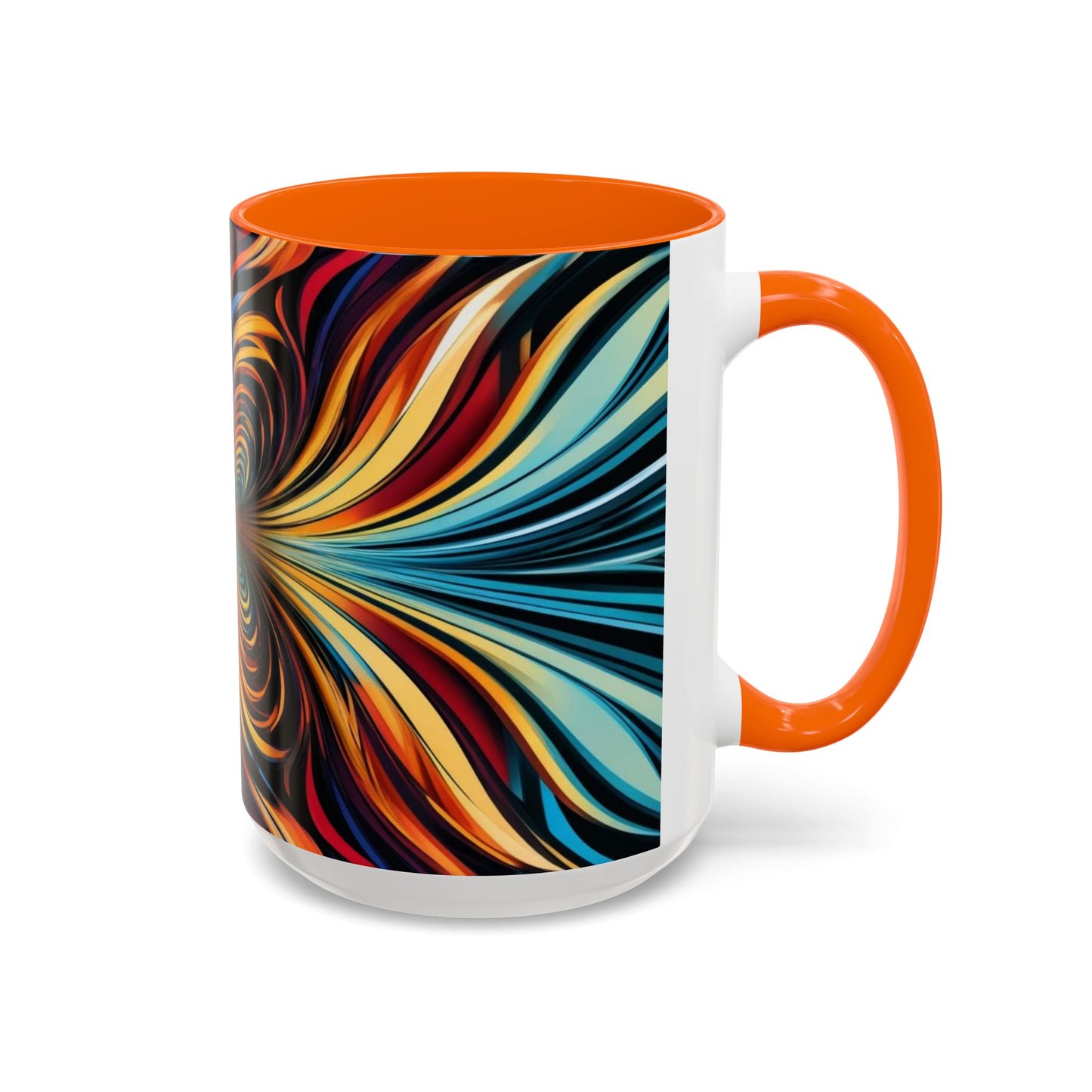 Optical Illusion Accent Mug – Ceramic Coffee Cup