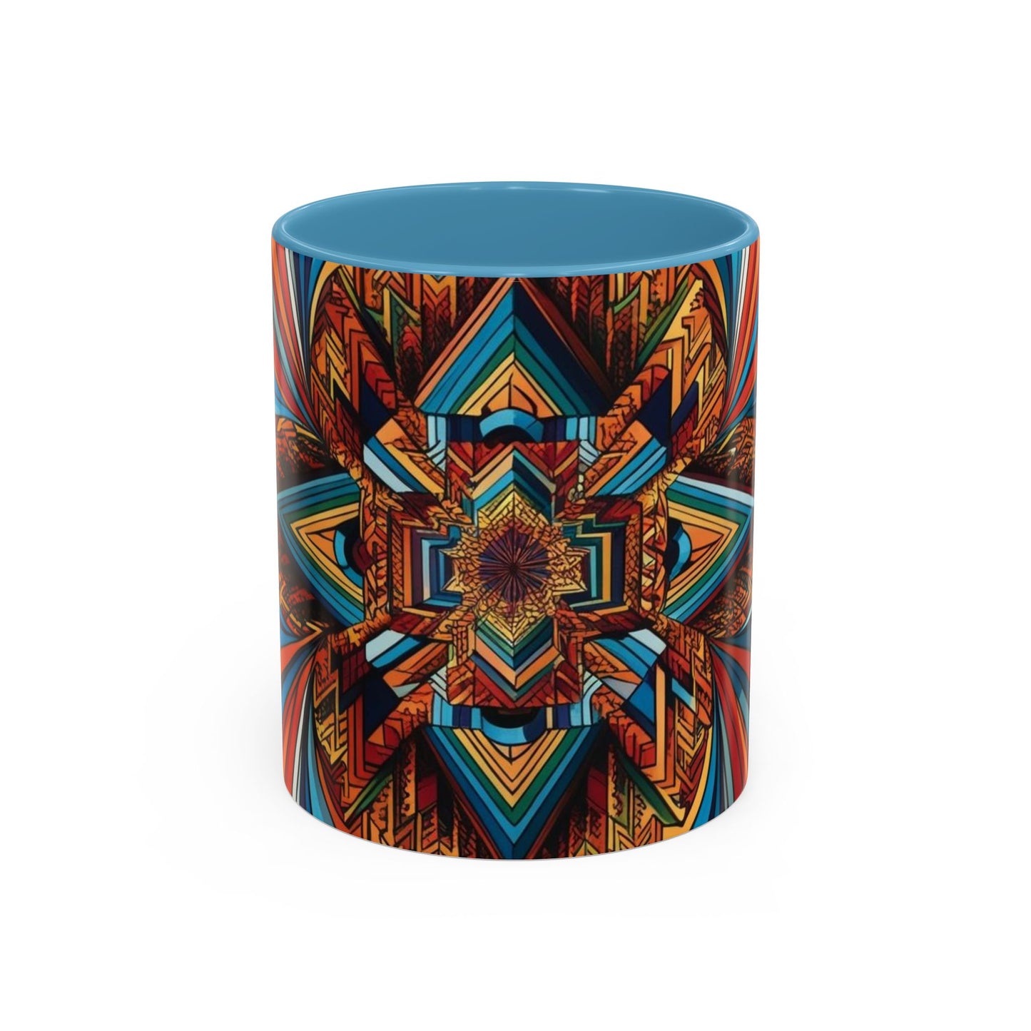 Optical Illusion Accent Mug – Ceramic Coffee Cup