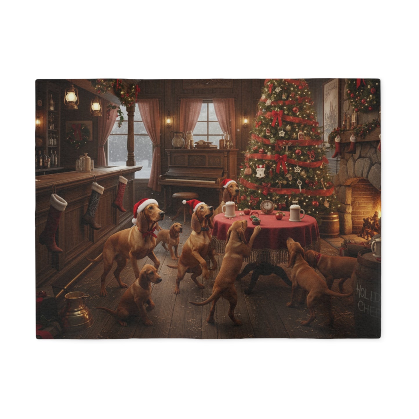 Christmas Puppies Holiday Blanket