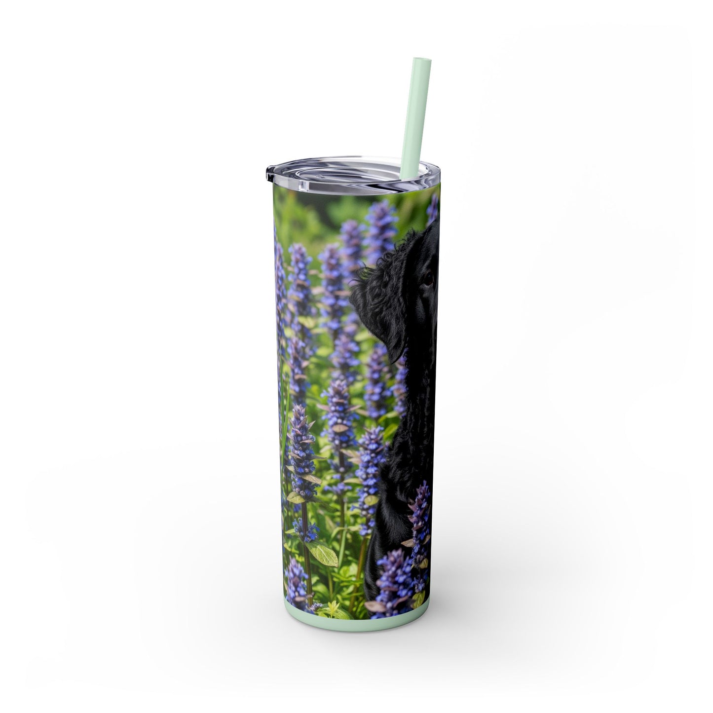 Gobelet isotherme à paille en forme de retriever à poil frisé, 590 ml