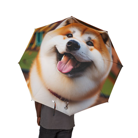 Japanese Akitainu Semi-Automatic Foldable Umbrella