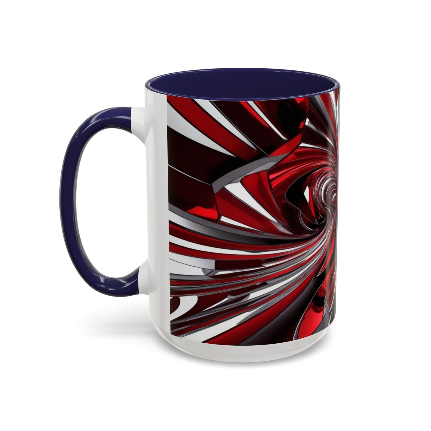 Optical Illusion Accent Mug – Ceramic Coffee Cup