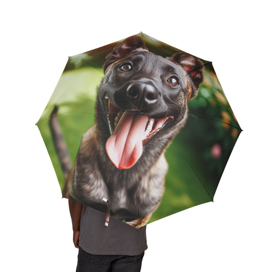 Dutch Shepherd Dog Semi-Automatic Foldable Umbrella