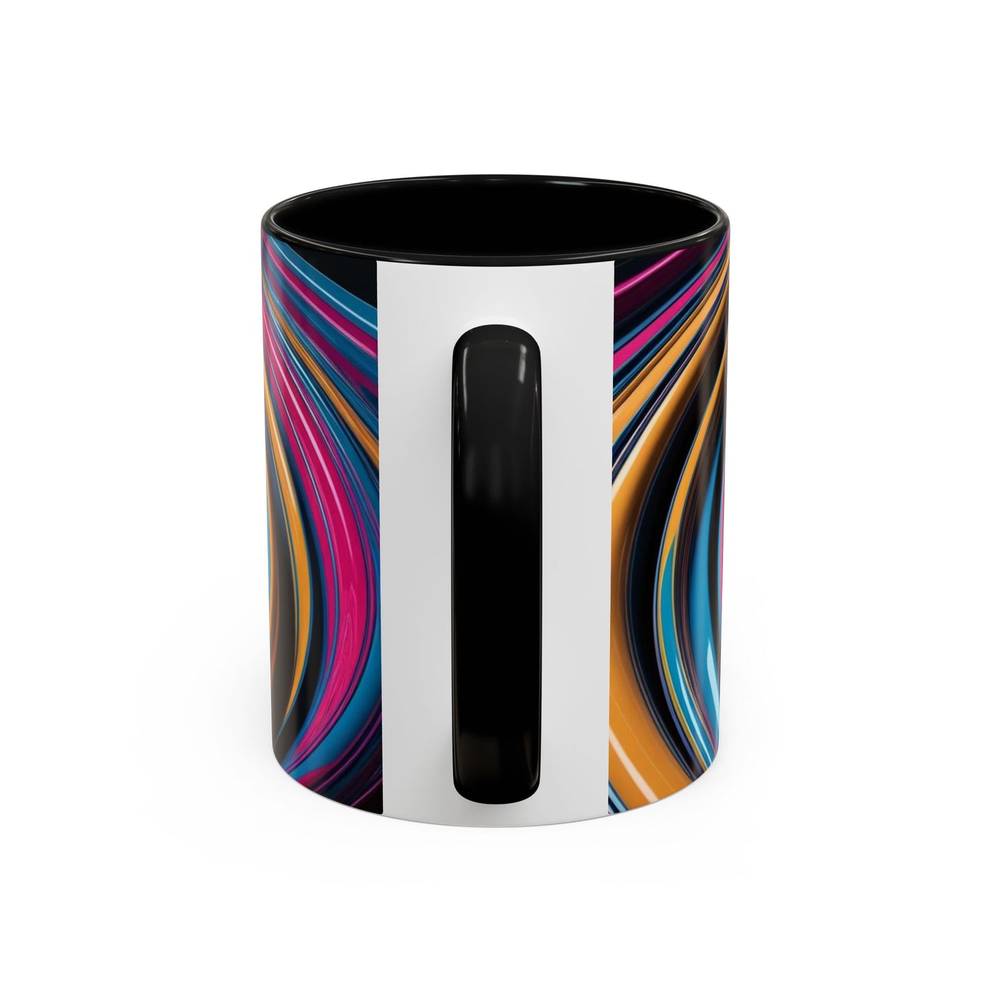 Optical Illusion Accent Mug – Ceramic Coffee Cup