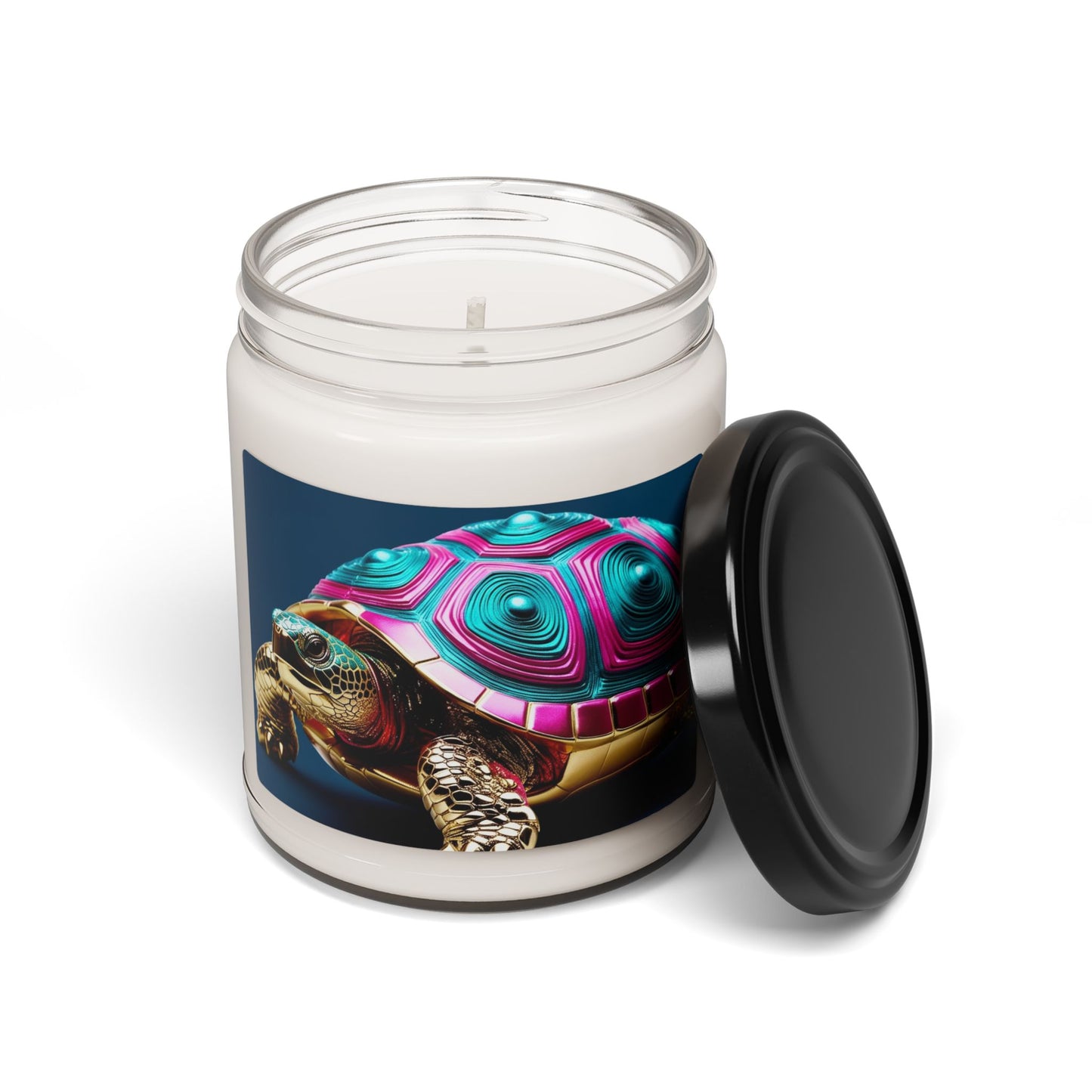 Glittery Psychedelic Turtle- Scented Soy Candle, 9oz