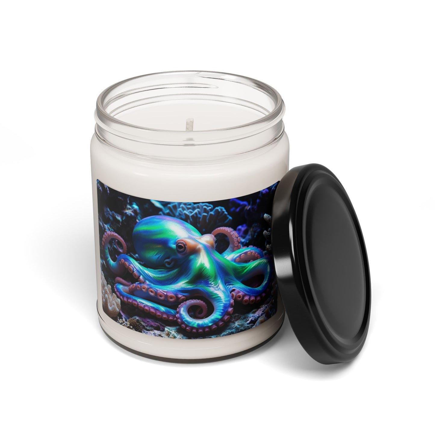 Octopus in Coral- Scented Soy Candle, 9oz