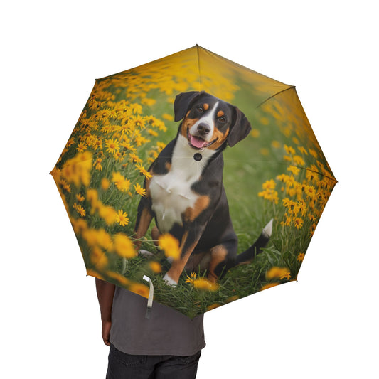 Entlebucher Mountain Dog Semi-Automatic Foldable Umbrella
