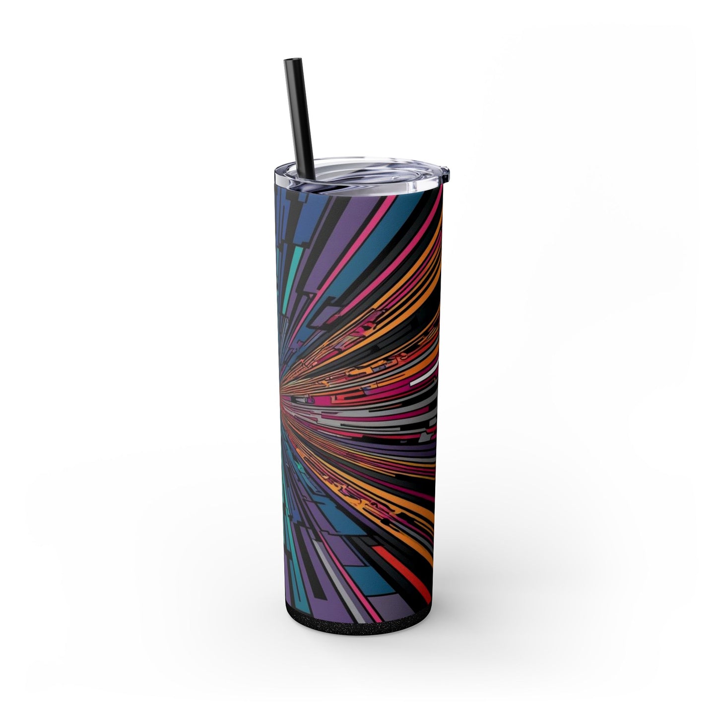 Optical Illusion Skinny Tumbler with Straw, 20oz