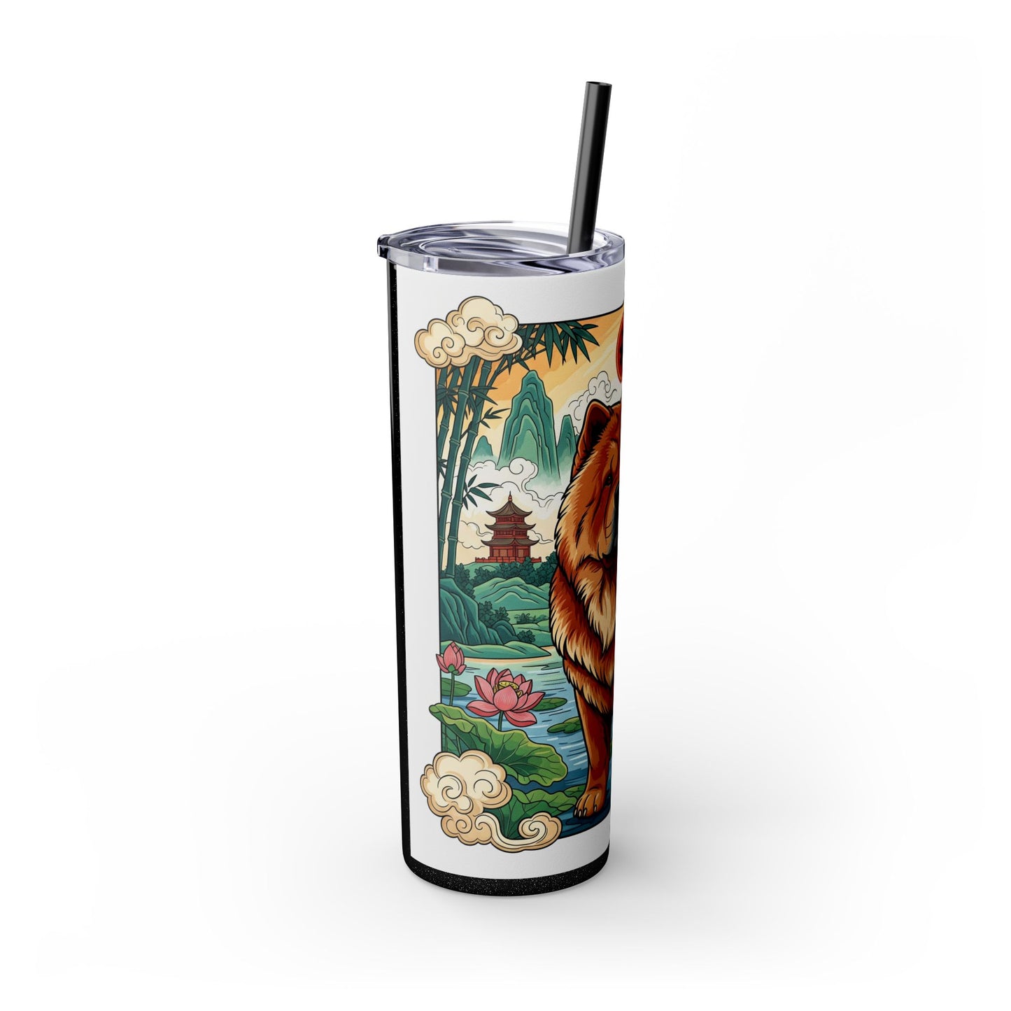 Skinny Tumbler with Straw – 20 oz Stainless Steel Cup