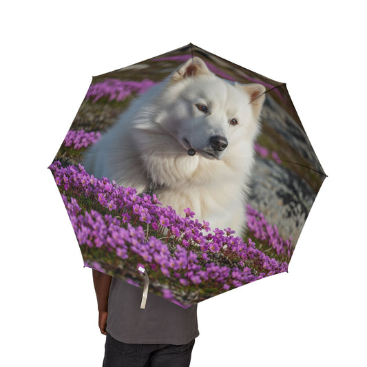 Canadian Eskimo Dog Semi-Automatic Foldable Umbrella