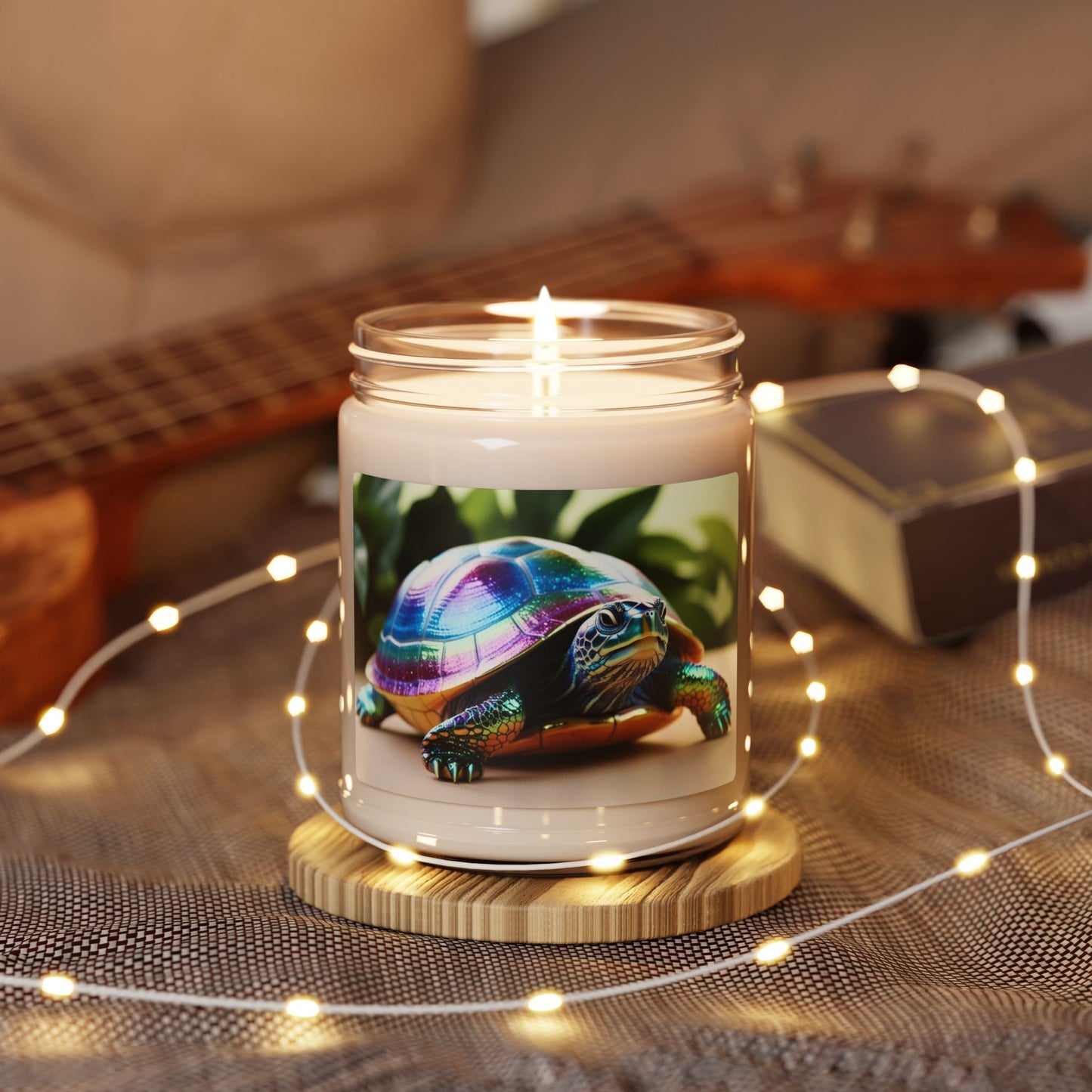 Glittery Rainbow Turtle- Scented Soy Candle, 9oz