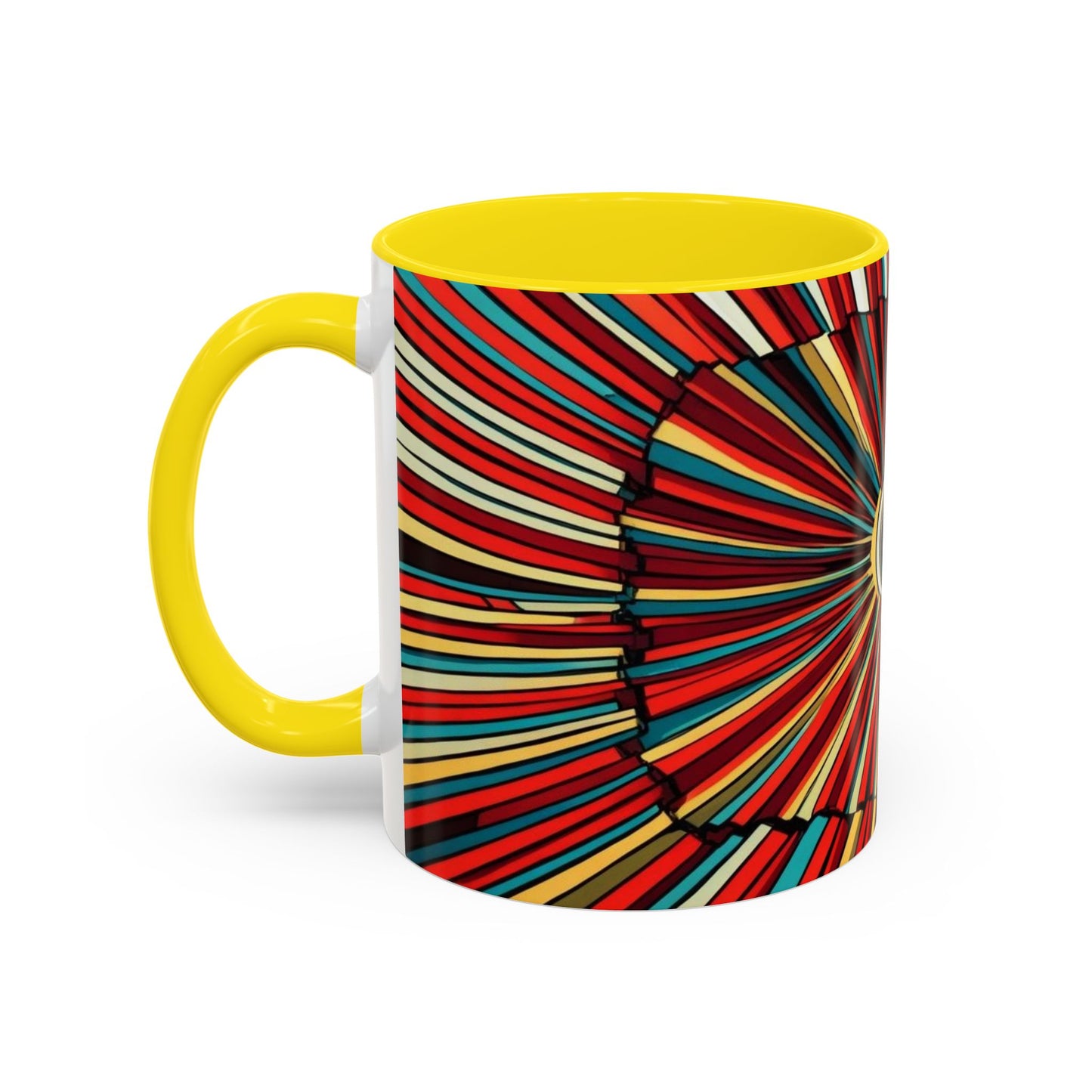 Optical Illusion Accent Mug – Ceramic Coffee Cup