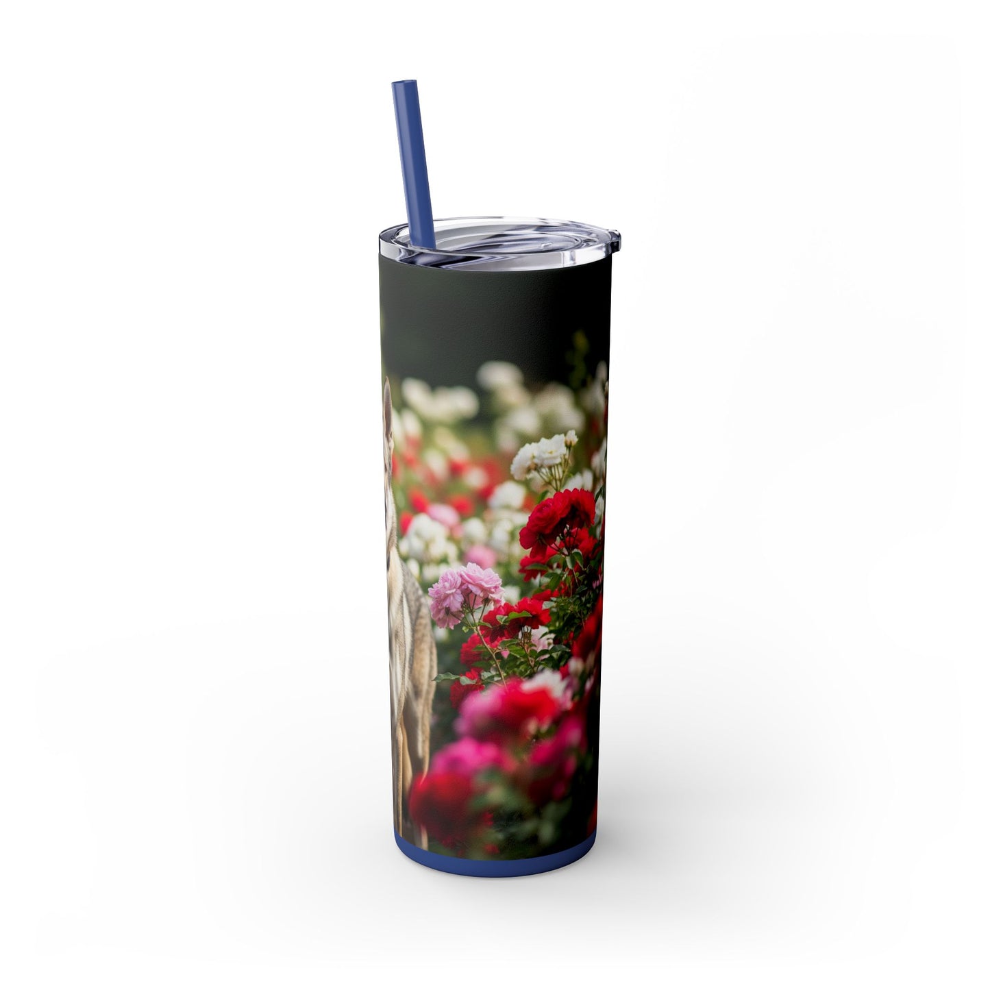 Skinny Tumbler with Straw – 20 oz Stainless Steel Cup