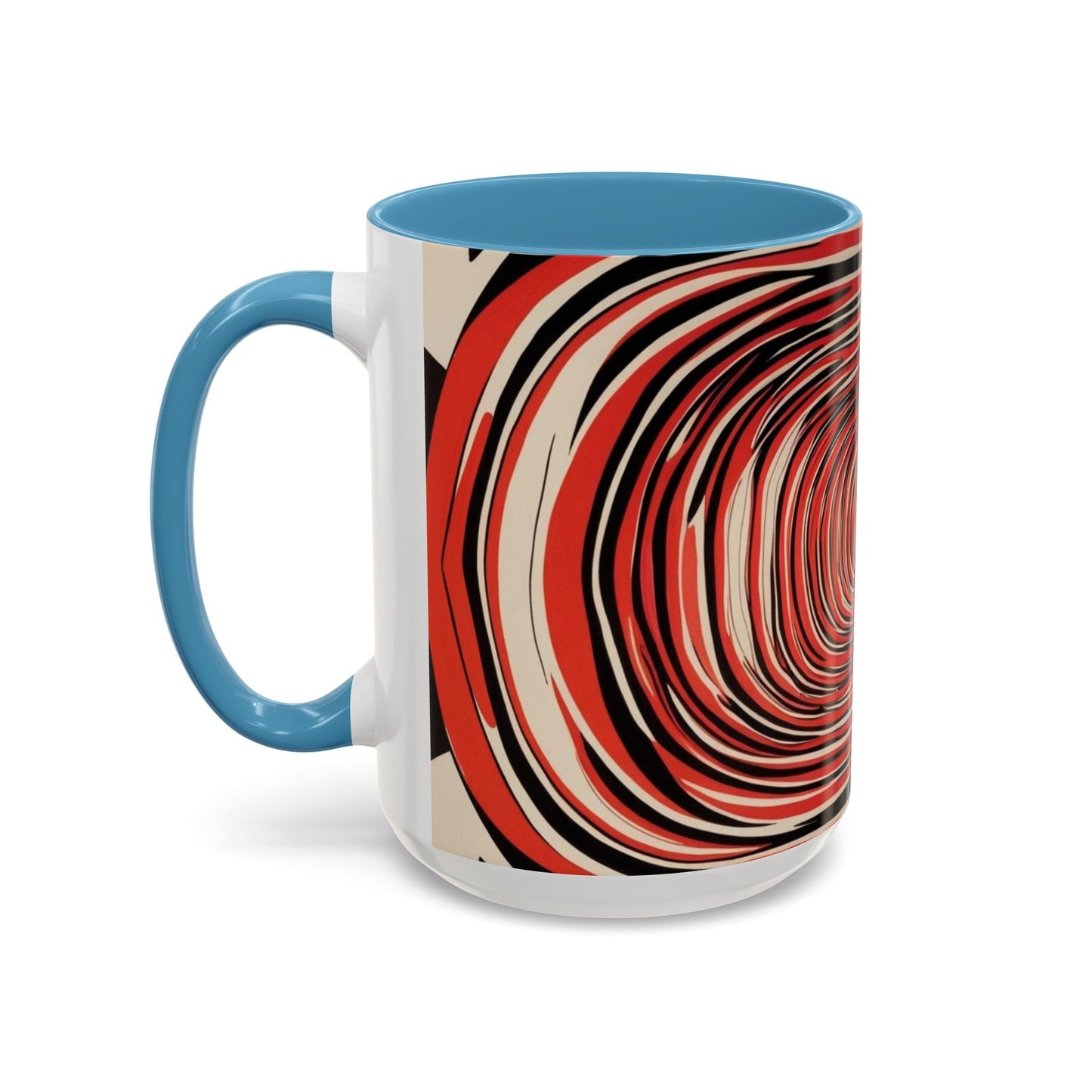 Optical Illusion Accent Mug – Ceramic Coffee Cup