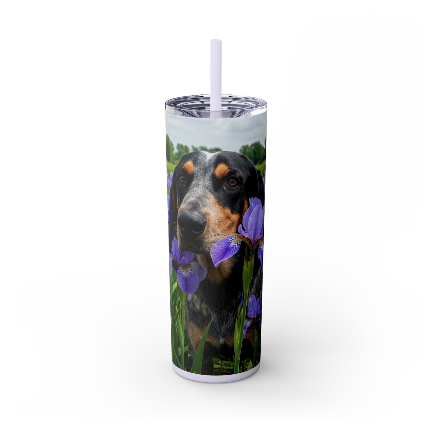 Bluetick Coonhound Tumbler with Straw, 20oz