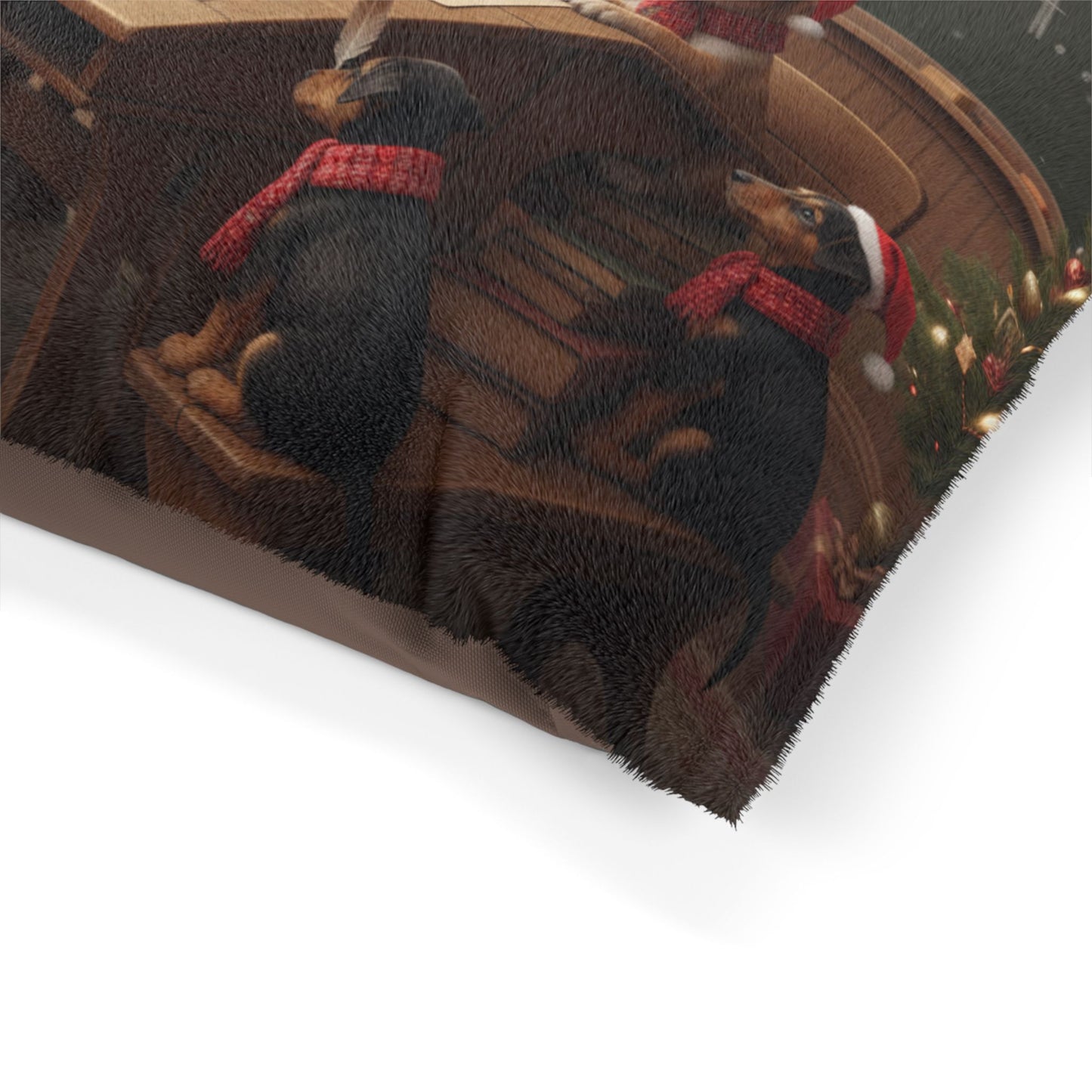 Holiday Puppies Writing a 'Dear Santa' Letter Pet Bed