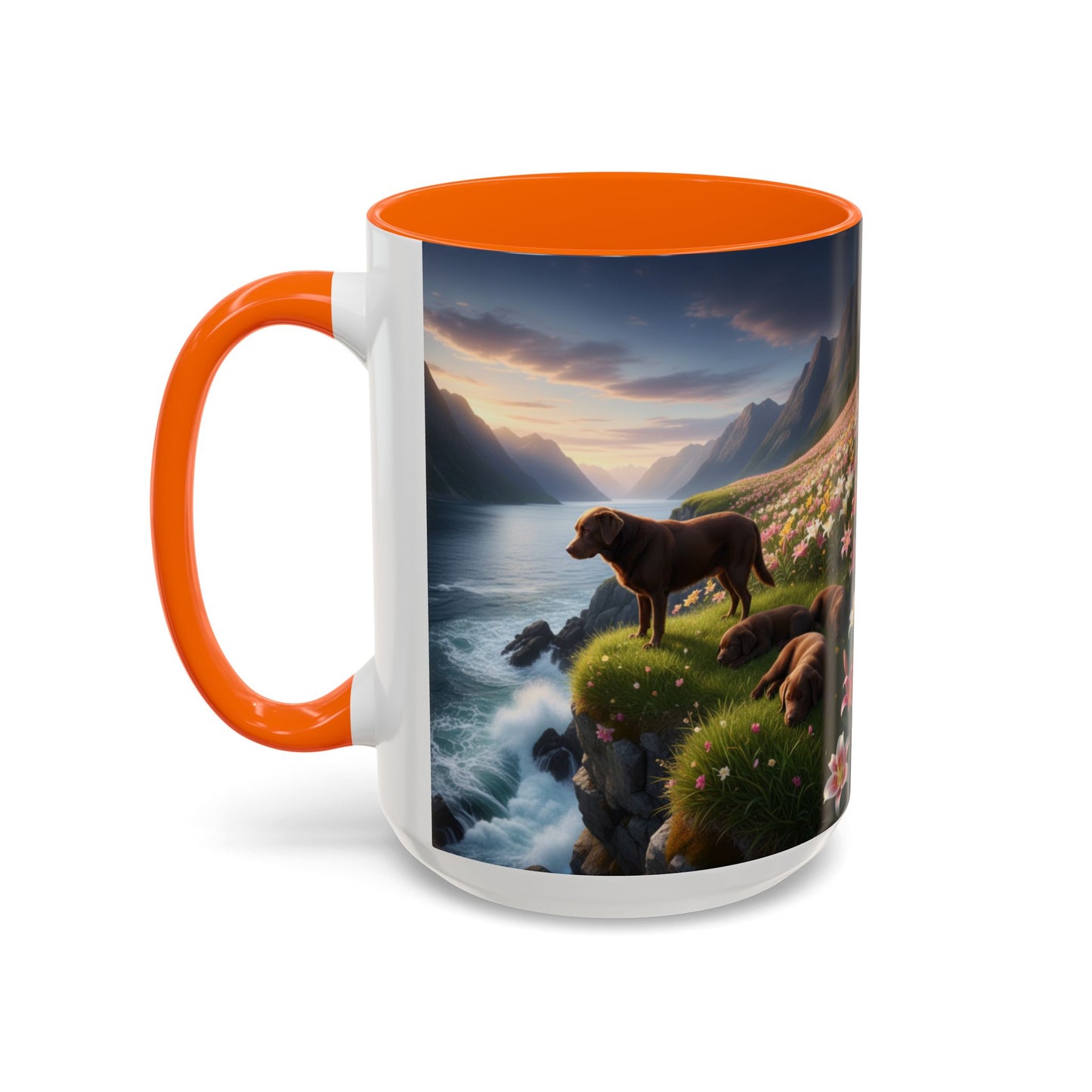 Chocolate Labrador Retriever Accent Mug – Ceramic Coffee Cup