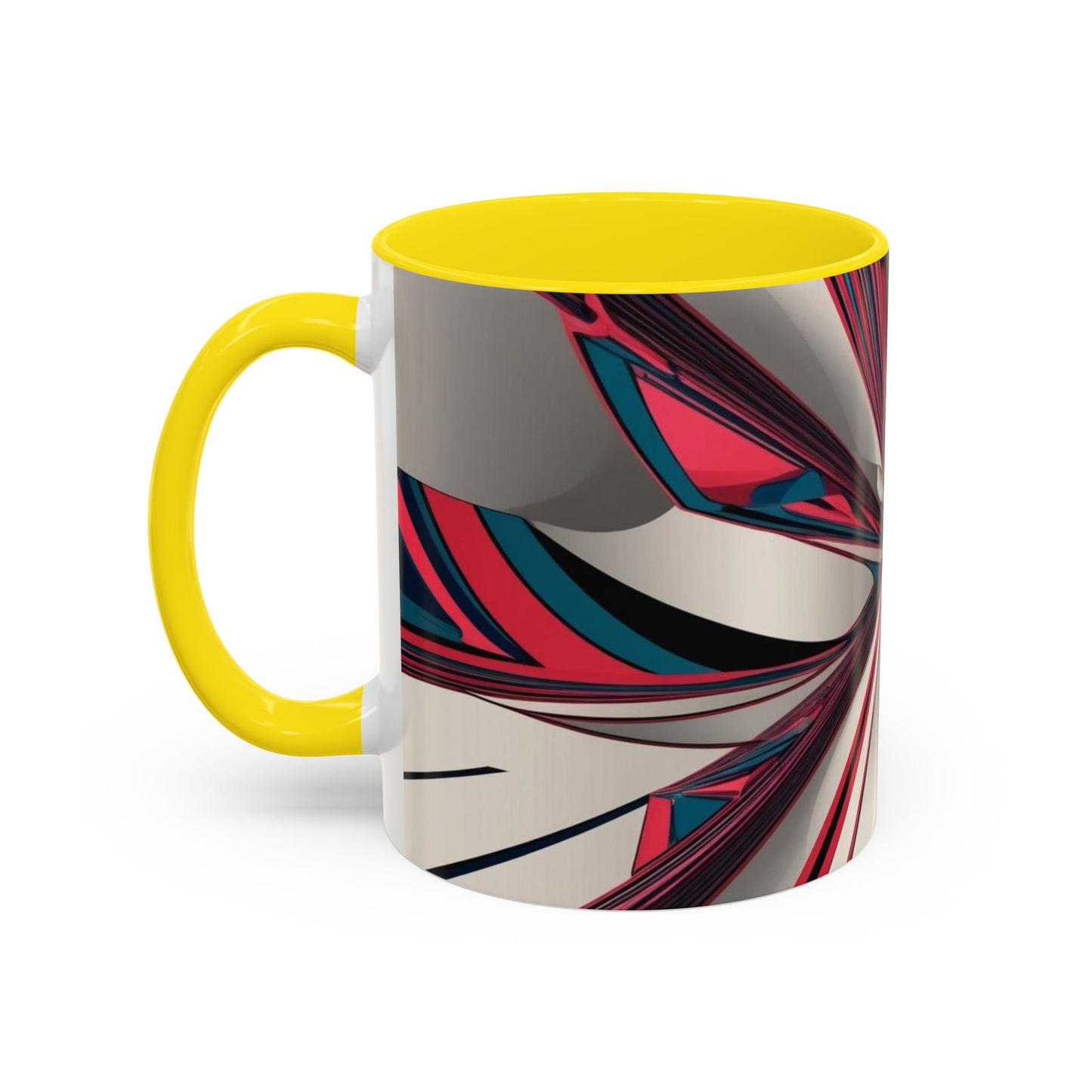 Optical Illusion Accent Mug – Ceramic Coffee Cup