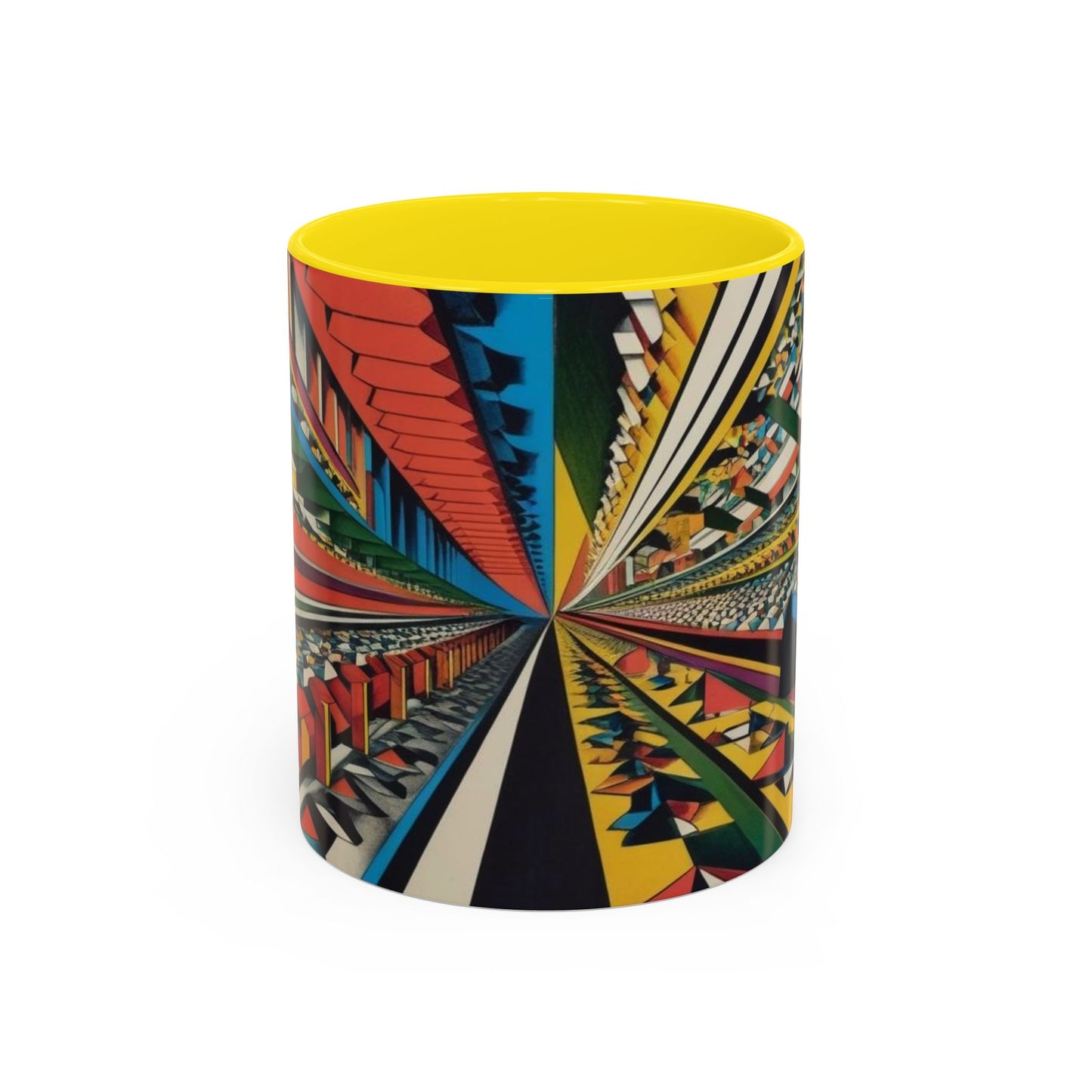 Optical Illusion Accent Mug – Ceramic Coffee Cup