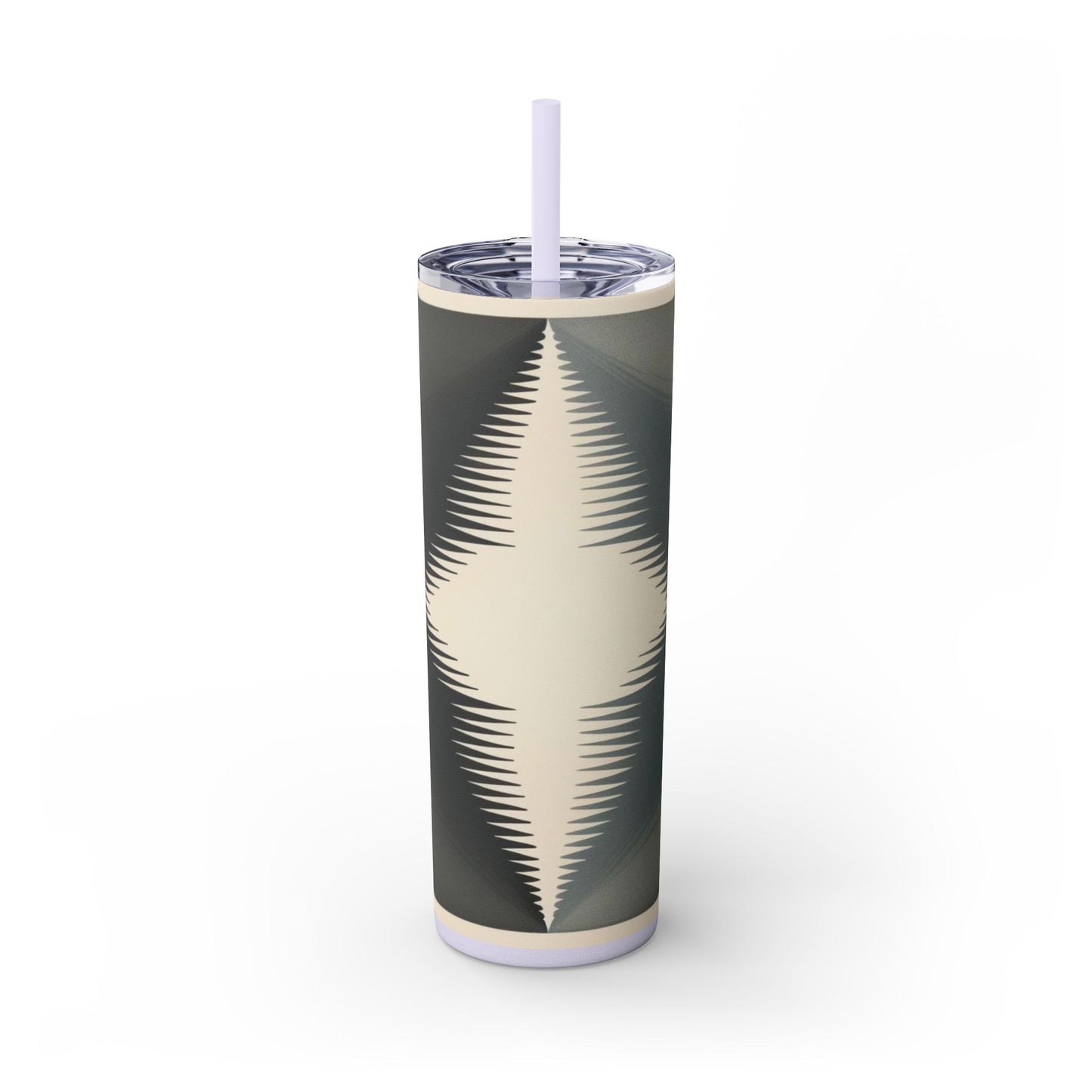 Optical Illusion Skinny Tumbler with Straw, 20oz