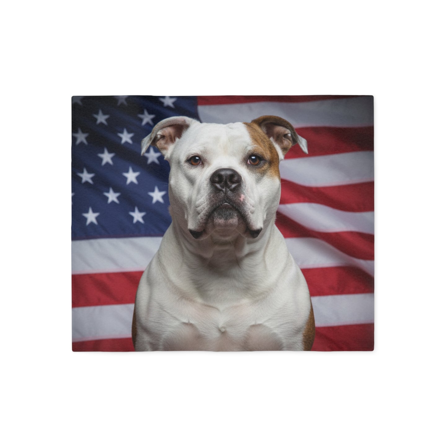 American Bulldog Patriotic Blanket
