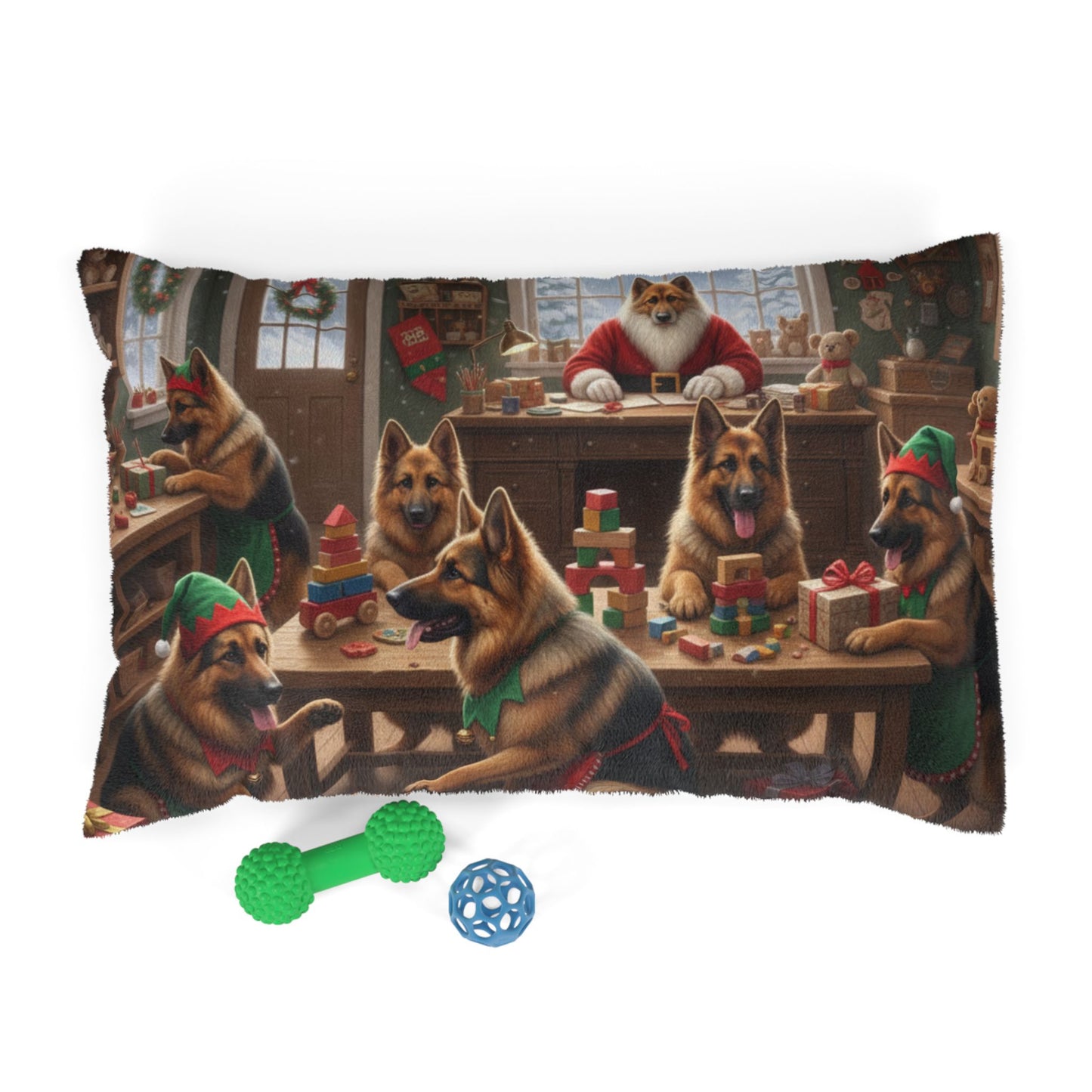 German Shepherd Holiday Workshop Pet Bed