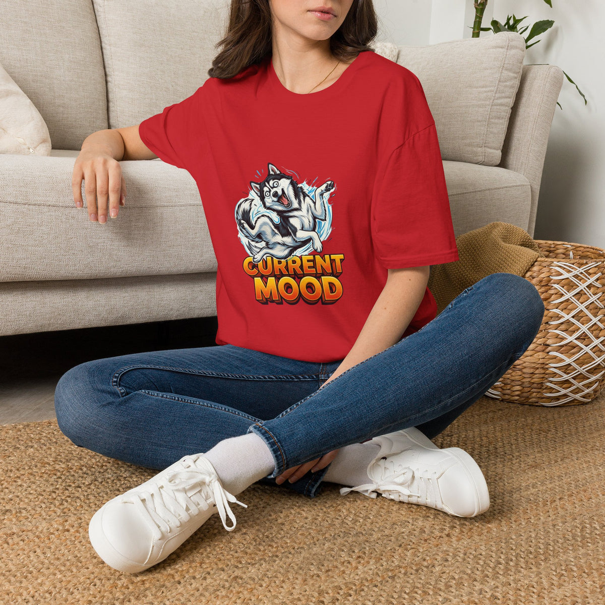 Siberian Husky Current Mood Tee Shirt