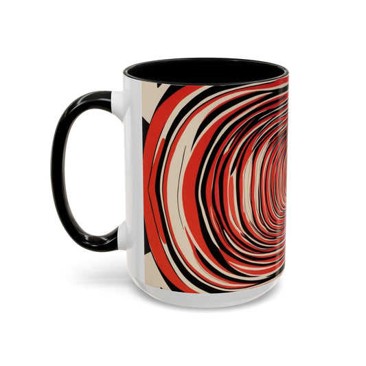 Optical Illusion Accent Mug – Ceramic Coffee Cup