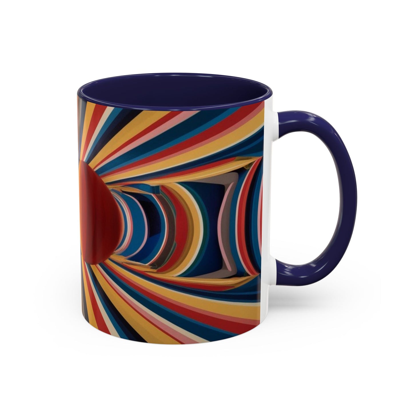 Optical Illusion Accent Mug – Ceramic Coffee Cup