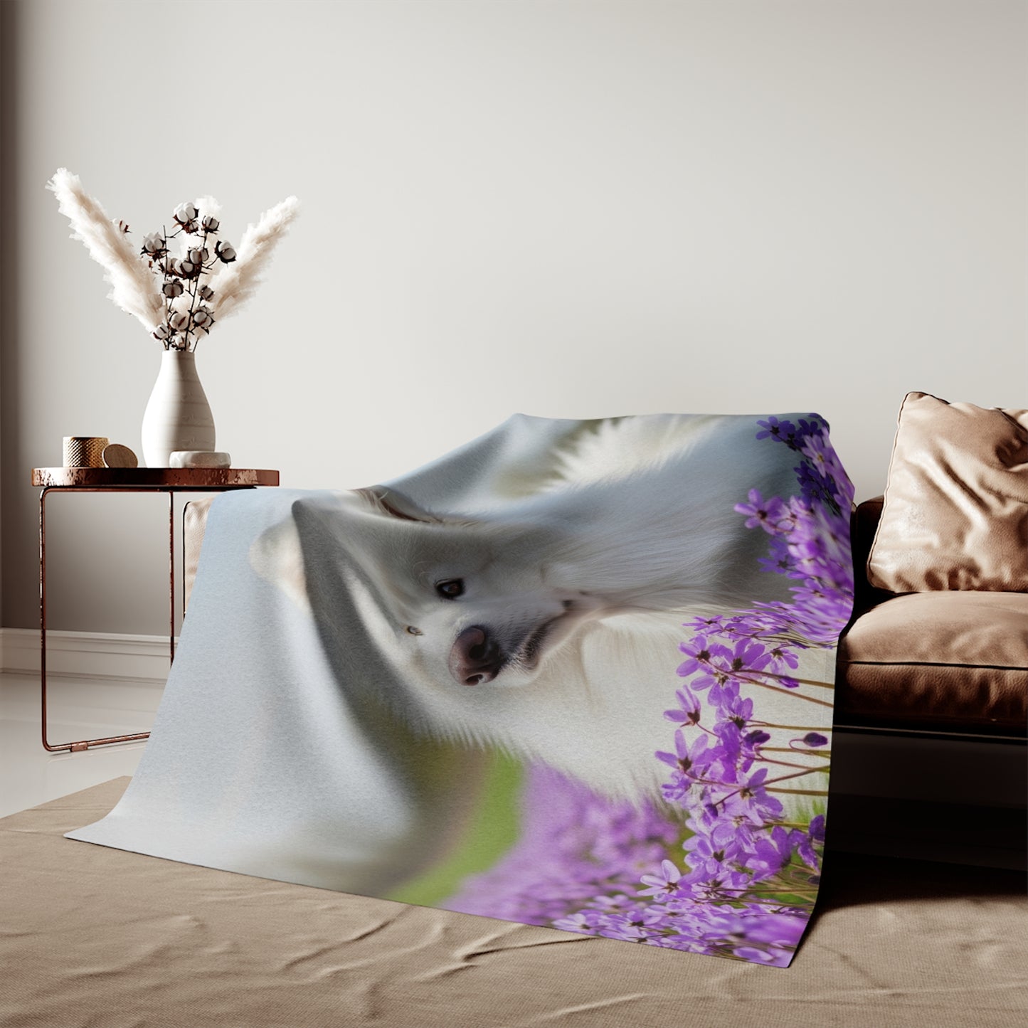 Samoyed Sweatshirt Blanket