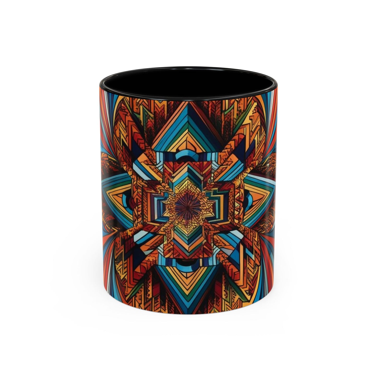 Optical Illusion Accent Mug – Ceramic Coffee Cup