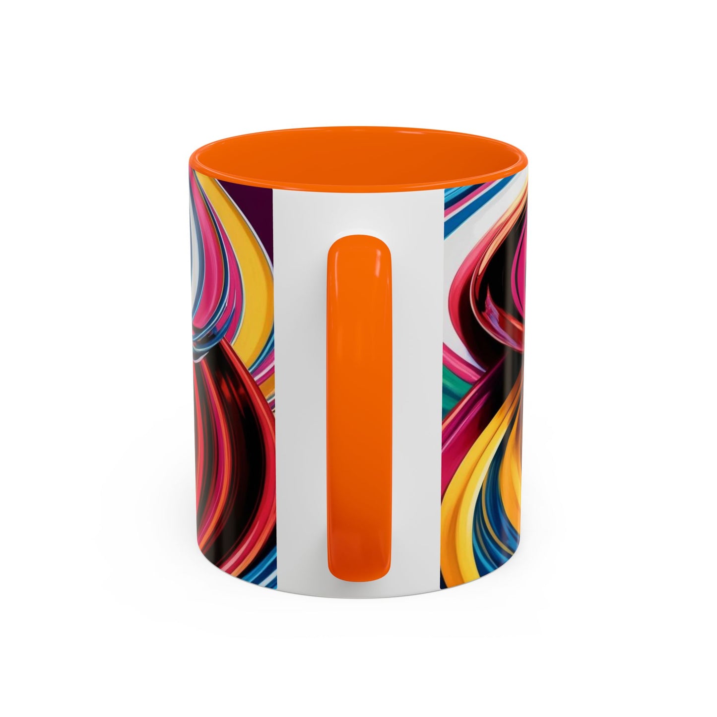 Optical Illusion Accent Mug – Ceramic Coffee Cup
