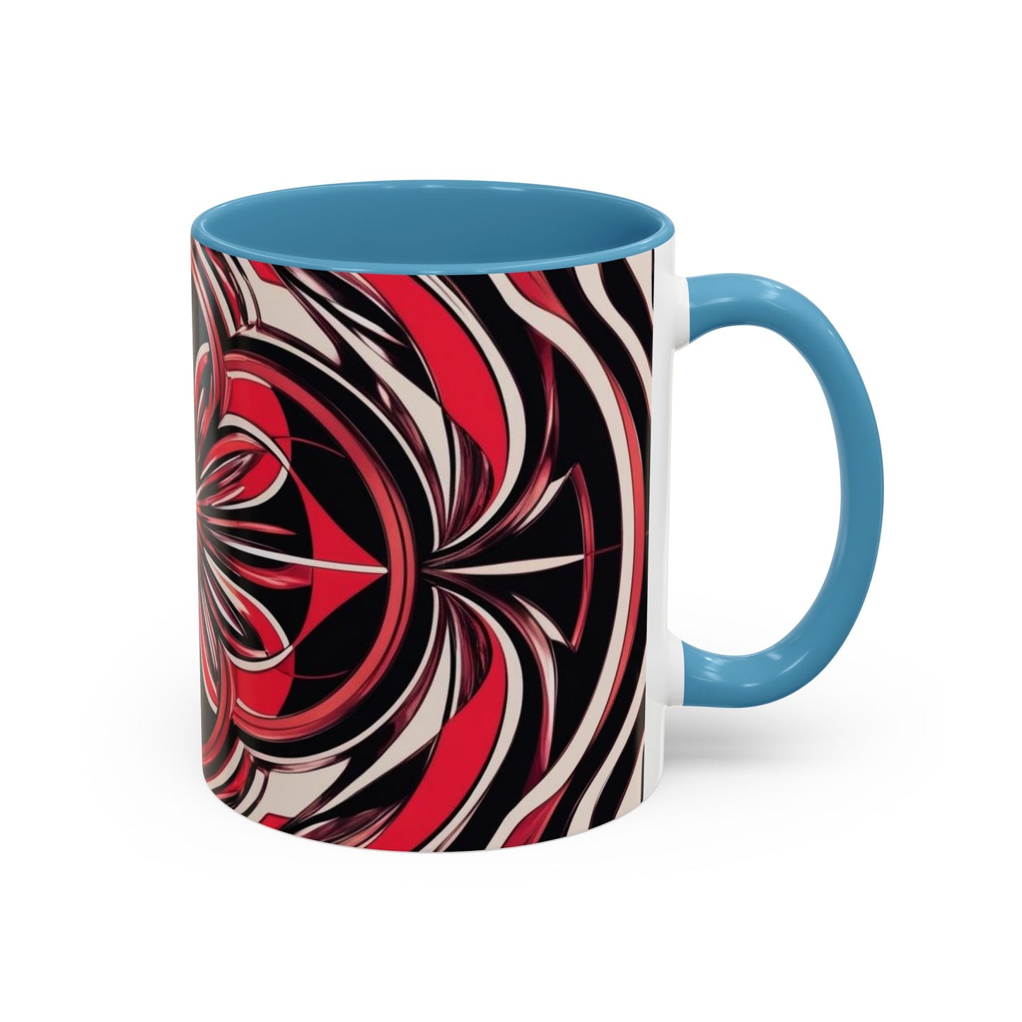 Optical Illusion Accent Mug – Ceramic Coffee Cup