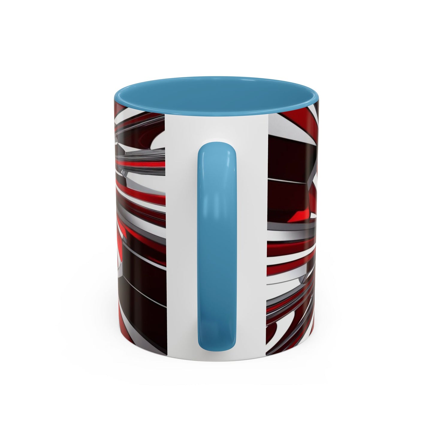 Optical Illusion Accent Mug – Ceramic Coffee Cup