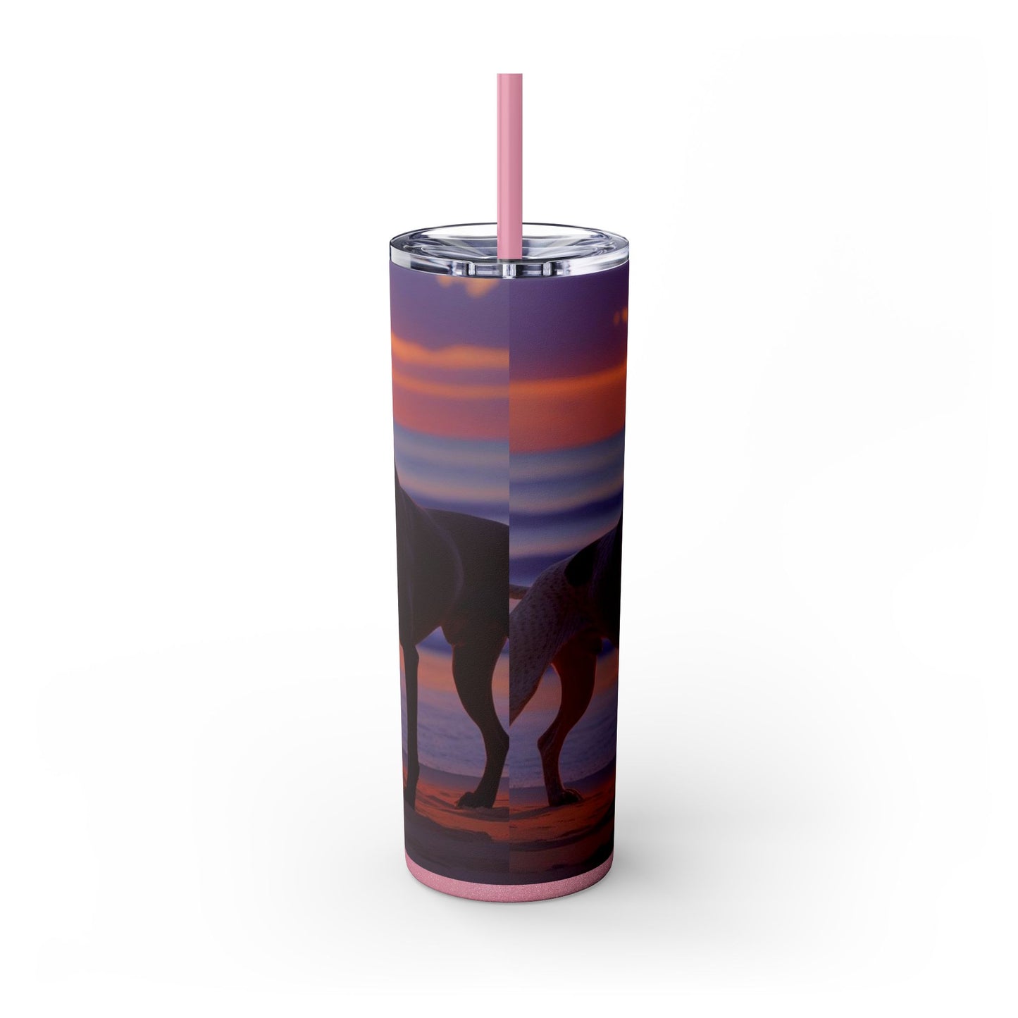 German Shorthaired Pointer Love Skinny Tumbler with Straw, 20oz