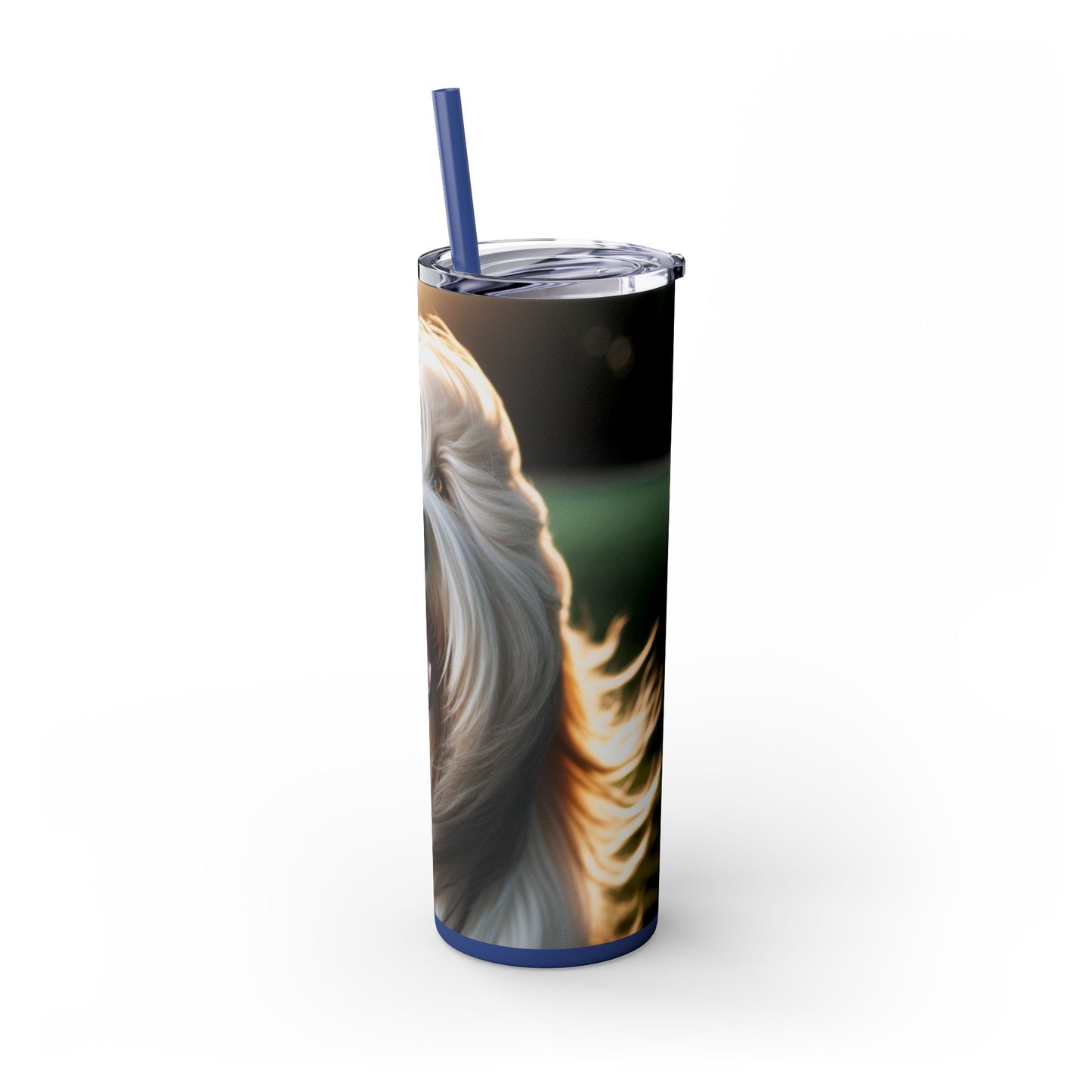 Bearded Collie Tumbler with Straw, 20oz