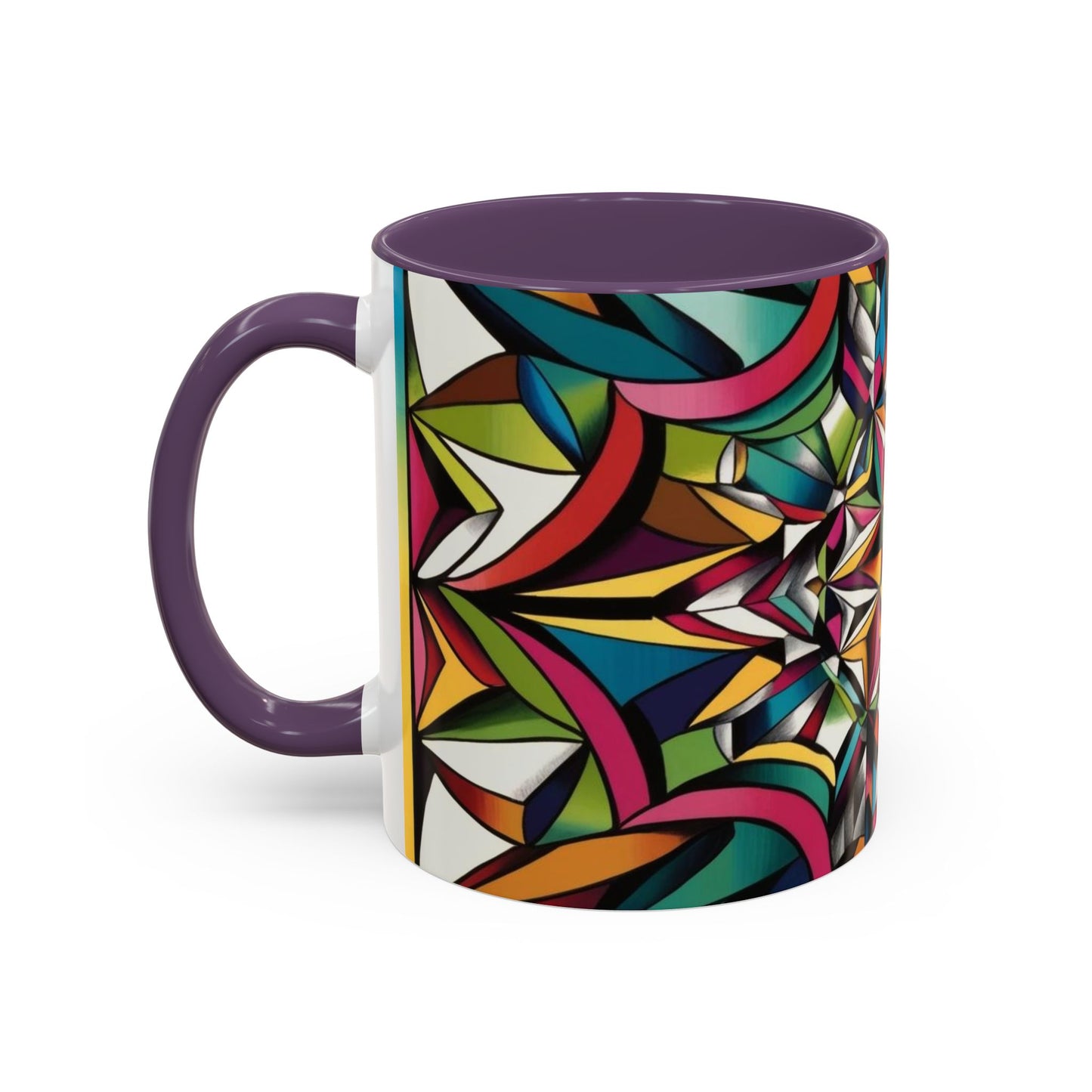 Optical Illusion Accent Mug – Ceramic Coffee Cup