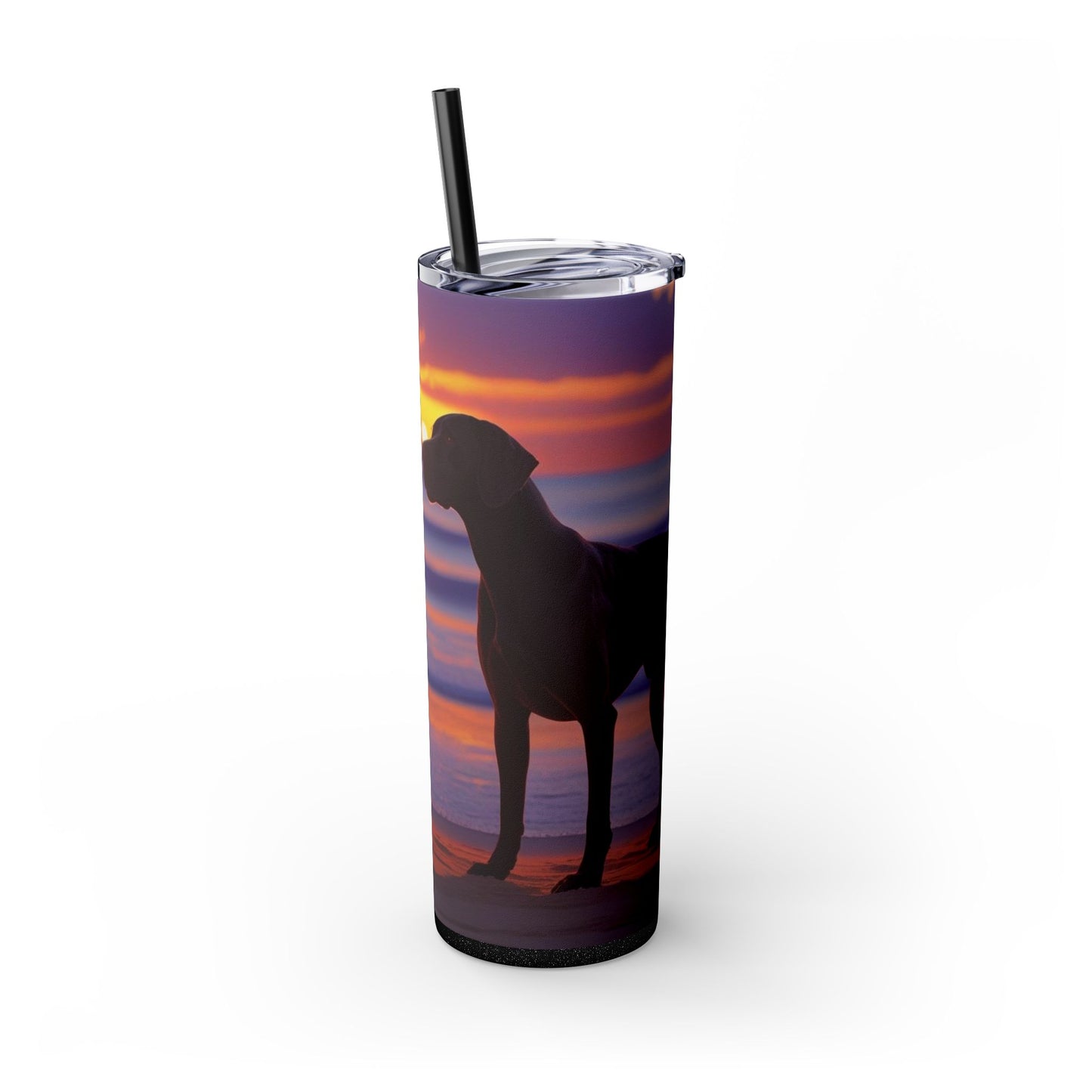 German Shorthaired Pointer Love Skinny Tumbler with Straw, 20oz